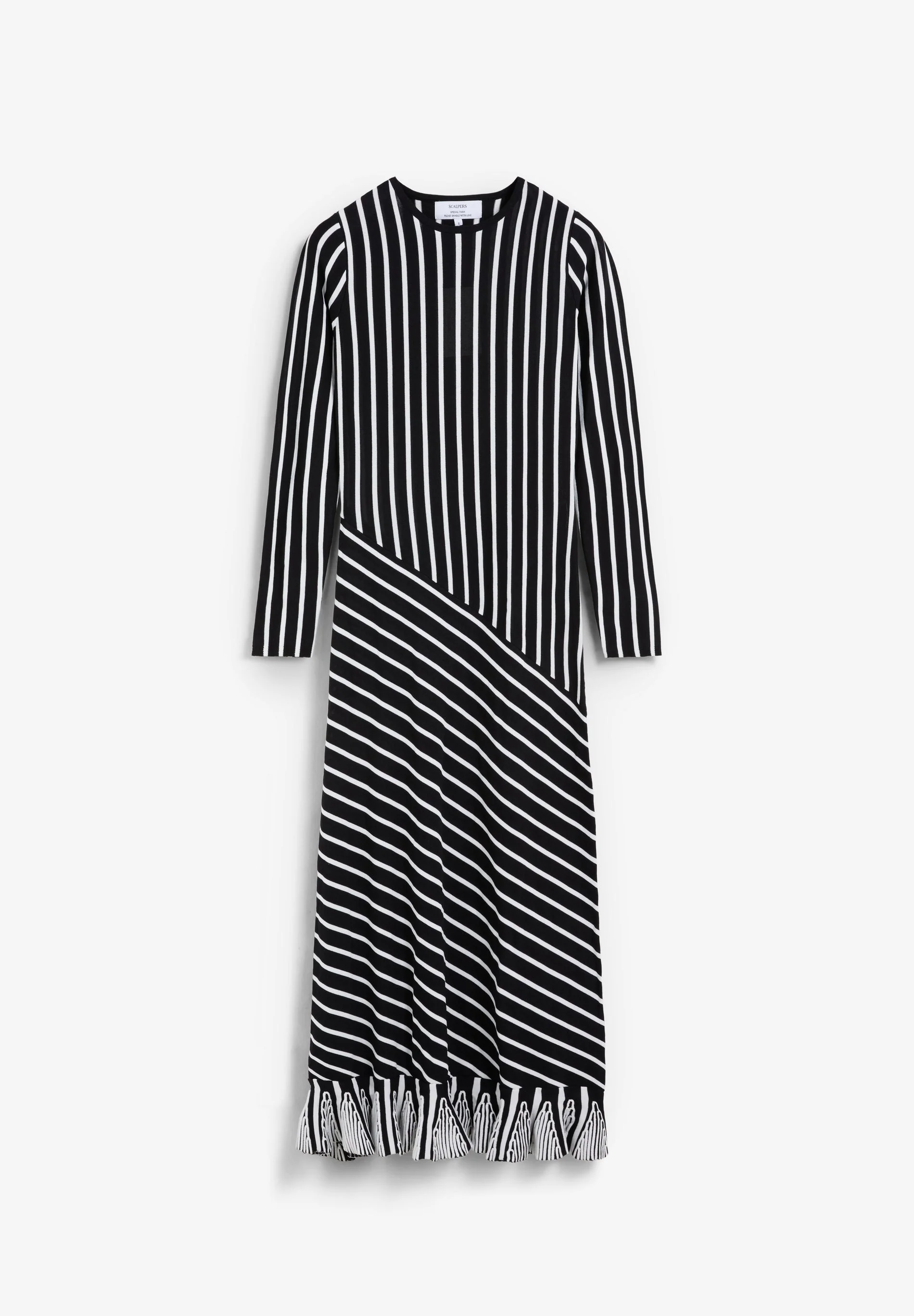 CONTRAST STRIPED DRESS - Image 2