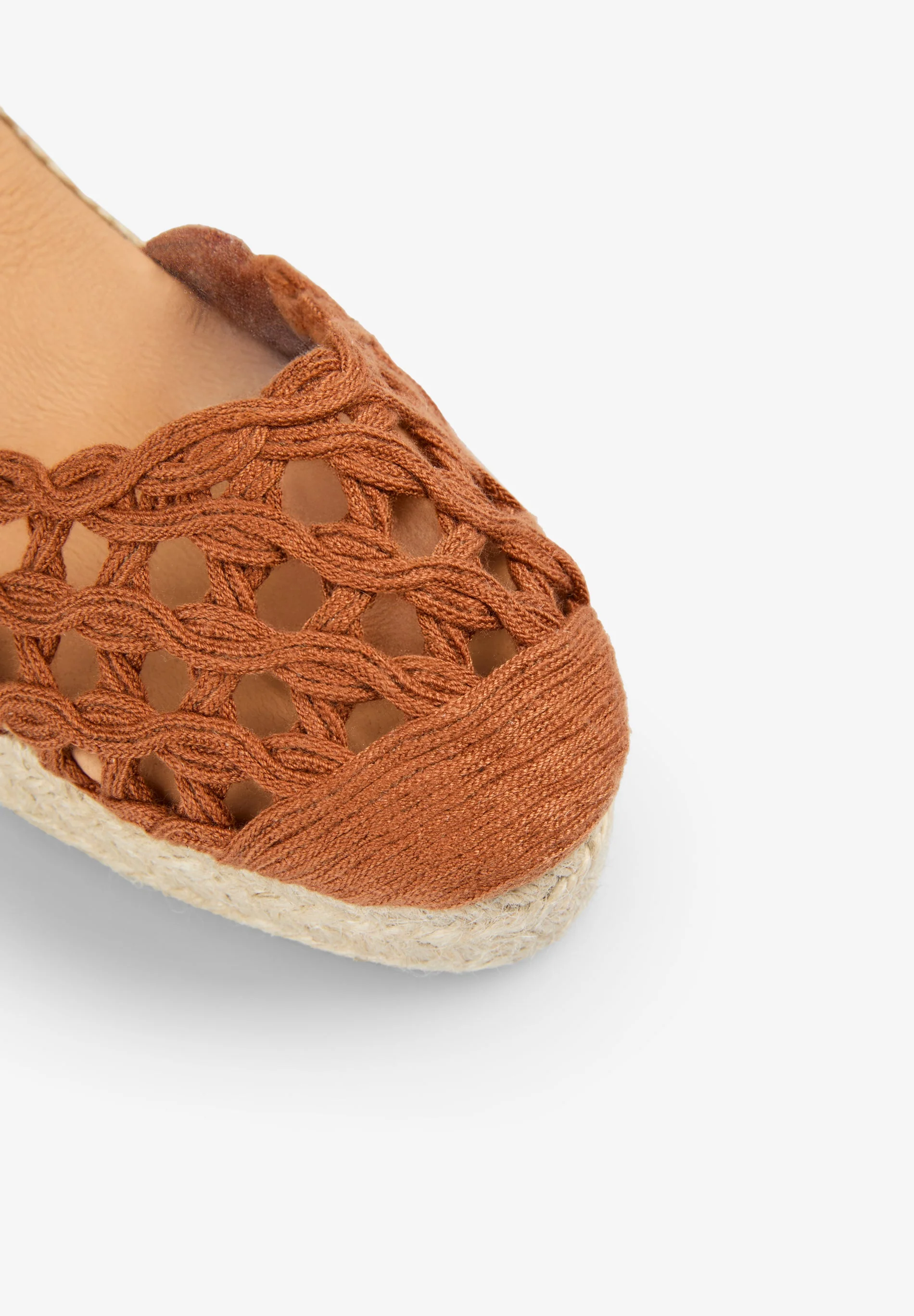 BRAIDED SANDALS WITH ESPARTO GRASS WEDGE - Image 3