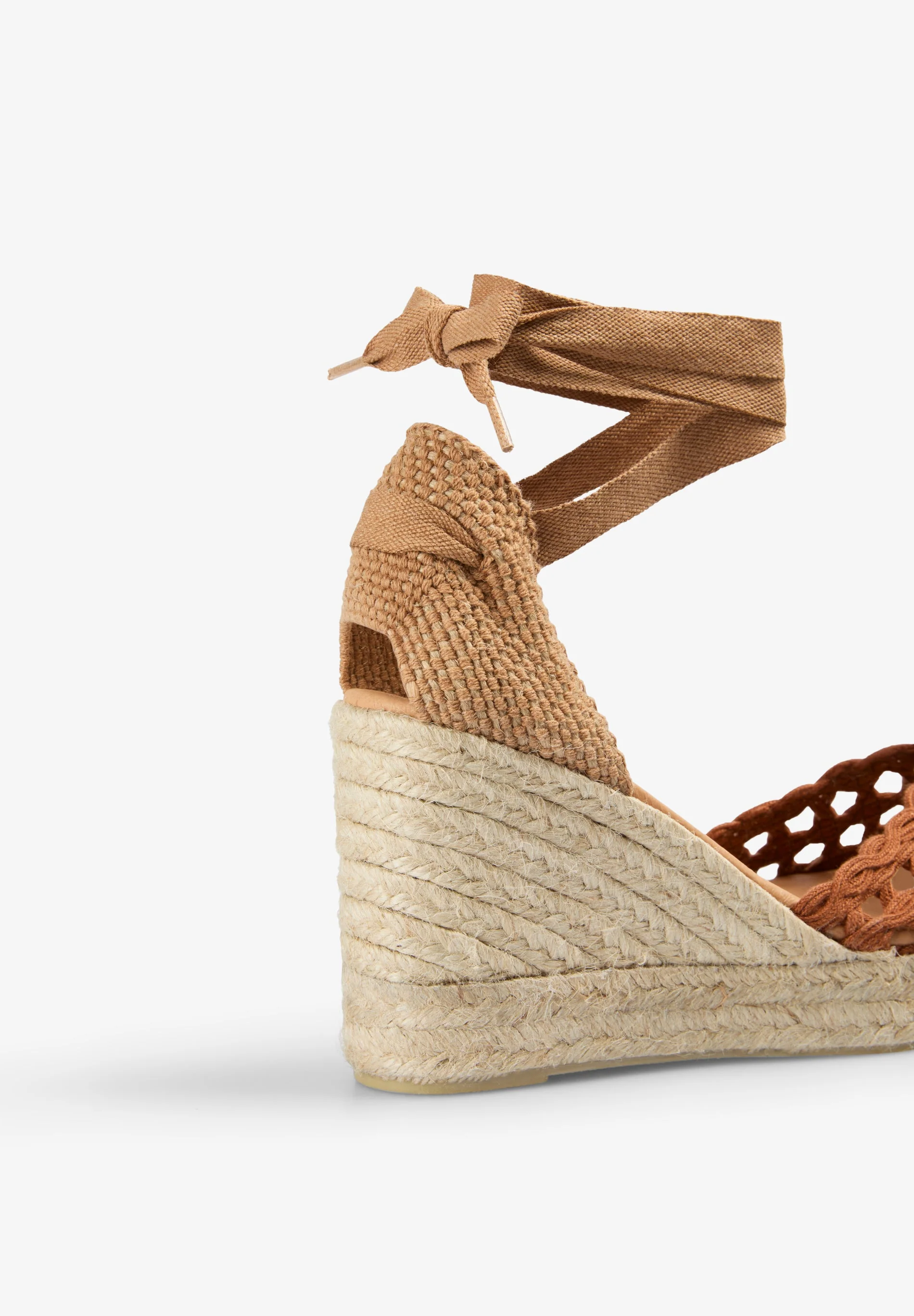 BRAIDED SANDALS WITH ESPARTO GRASS WEDGE - Image 4