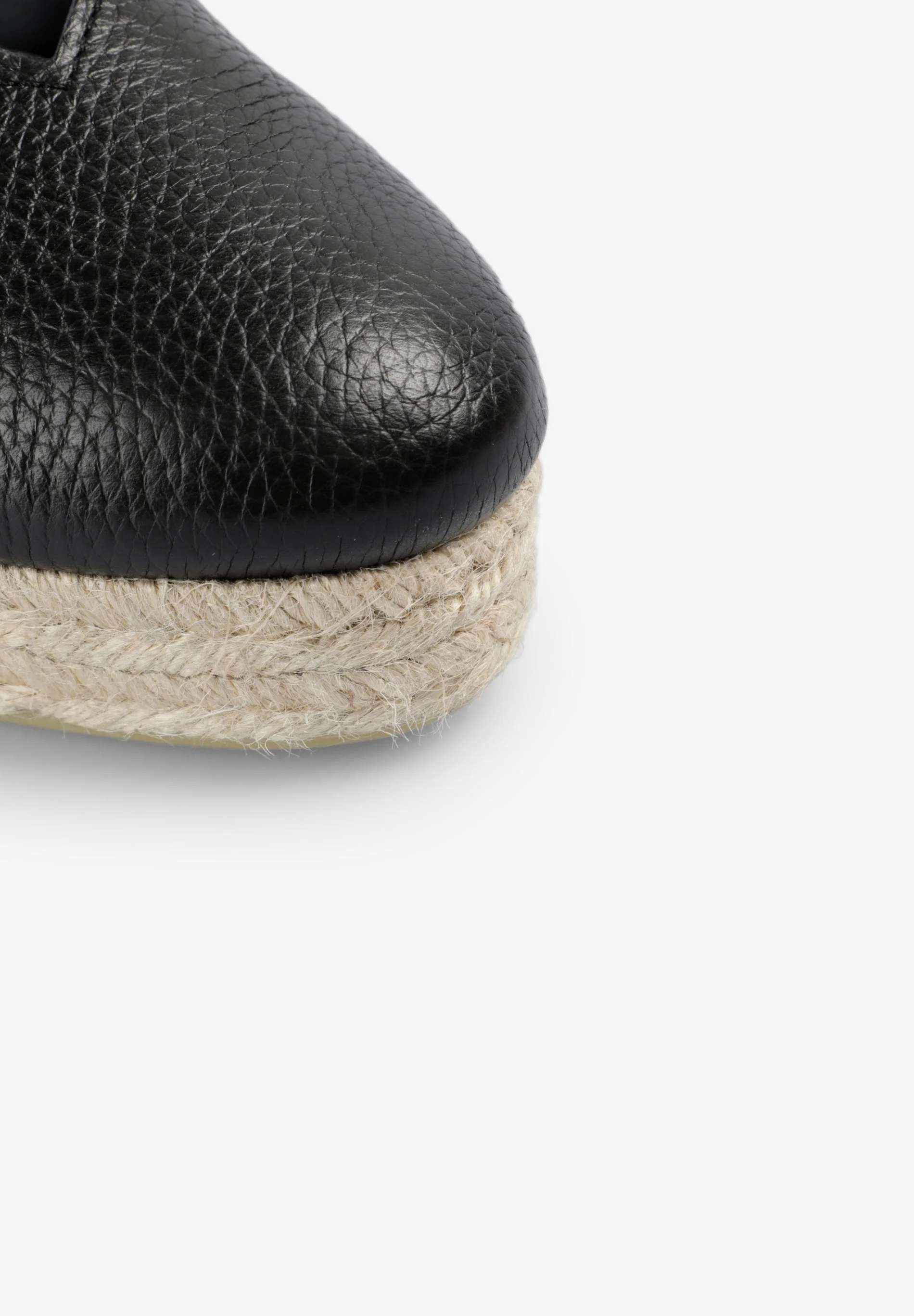 LEATHER SANDALS WITH ESPARTO GRASS WEDGE - Image 3