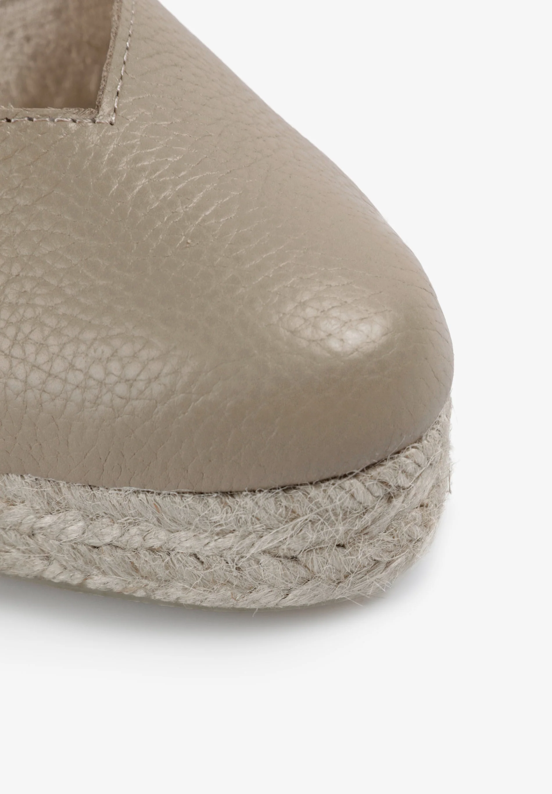 LEATHER SANDALS WITH ESPARTO GRASS WEDGE - Image 3