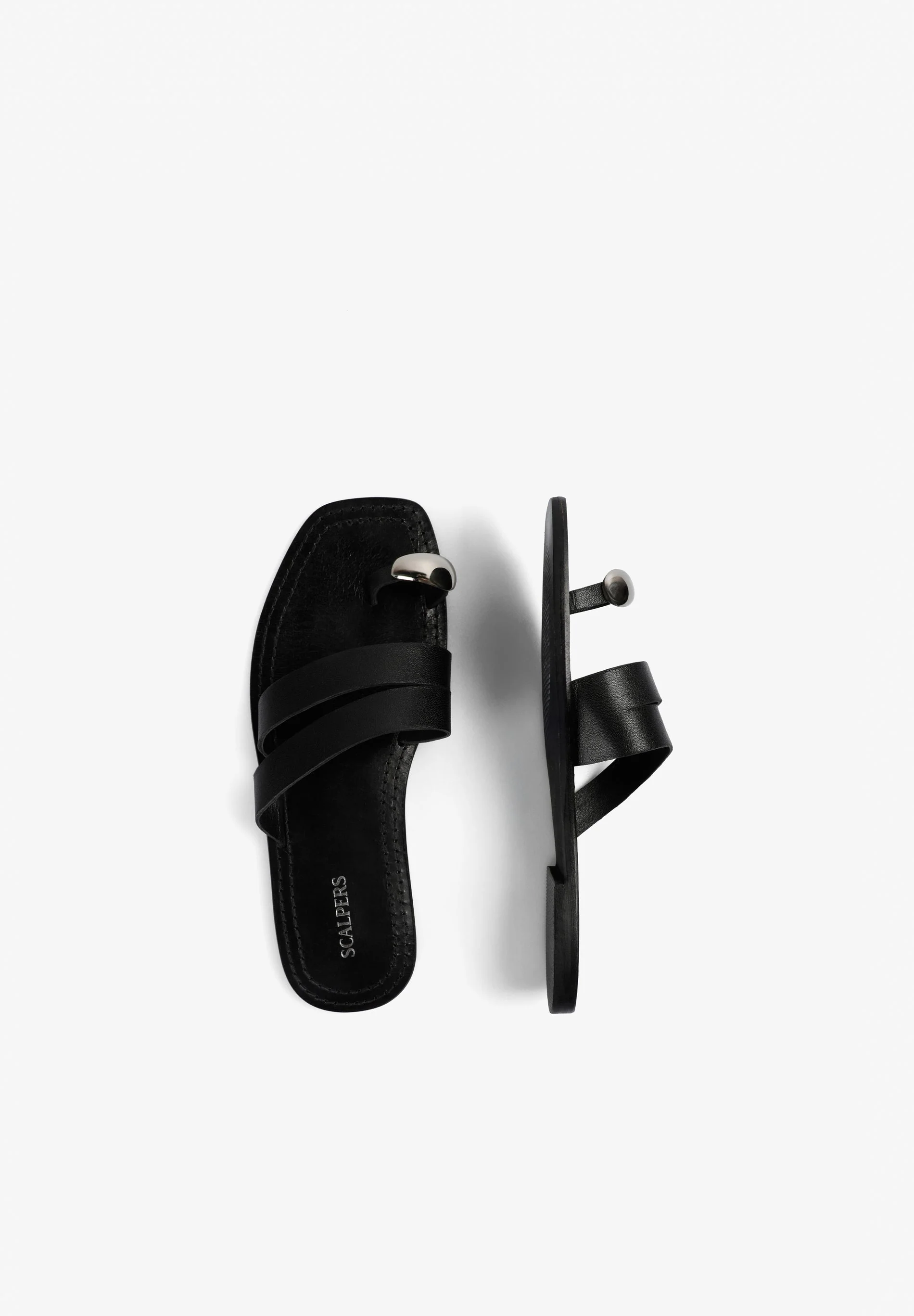 LEATHER SANDALS WITH METAL DETAILS - Image 6