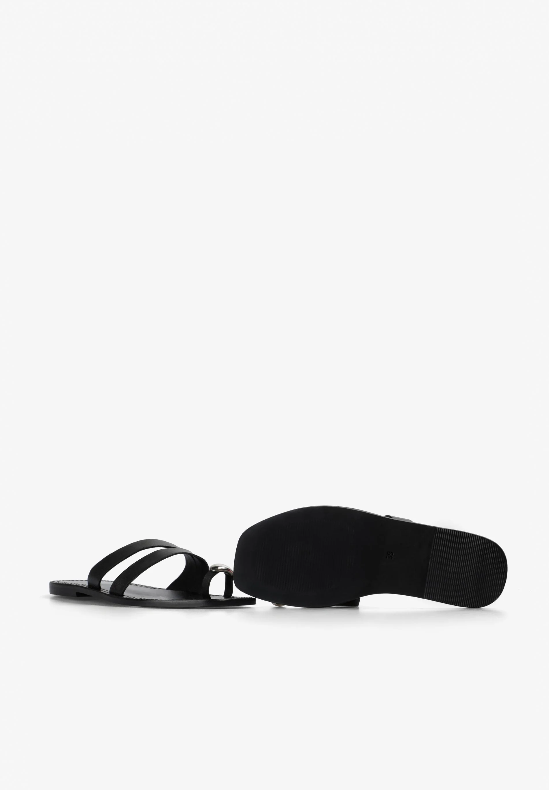 LEATHER SANDALS WITH METAL DETAILS - Image 7