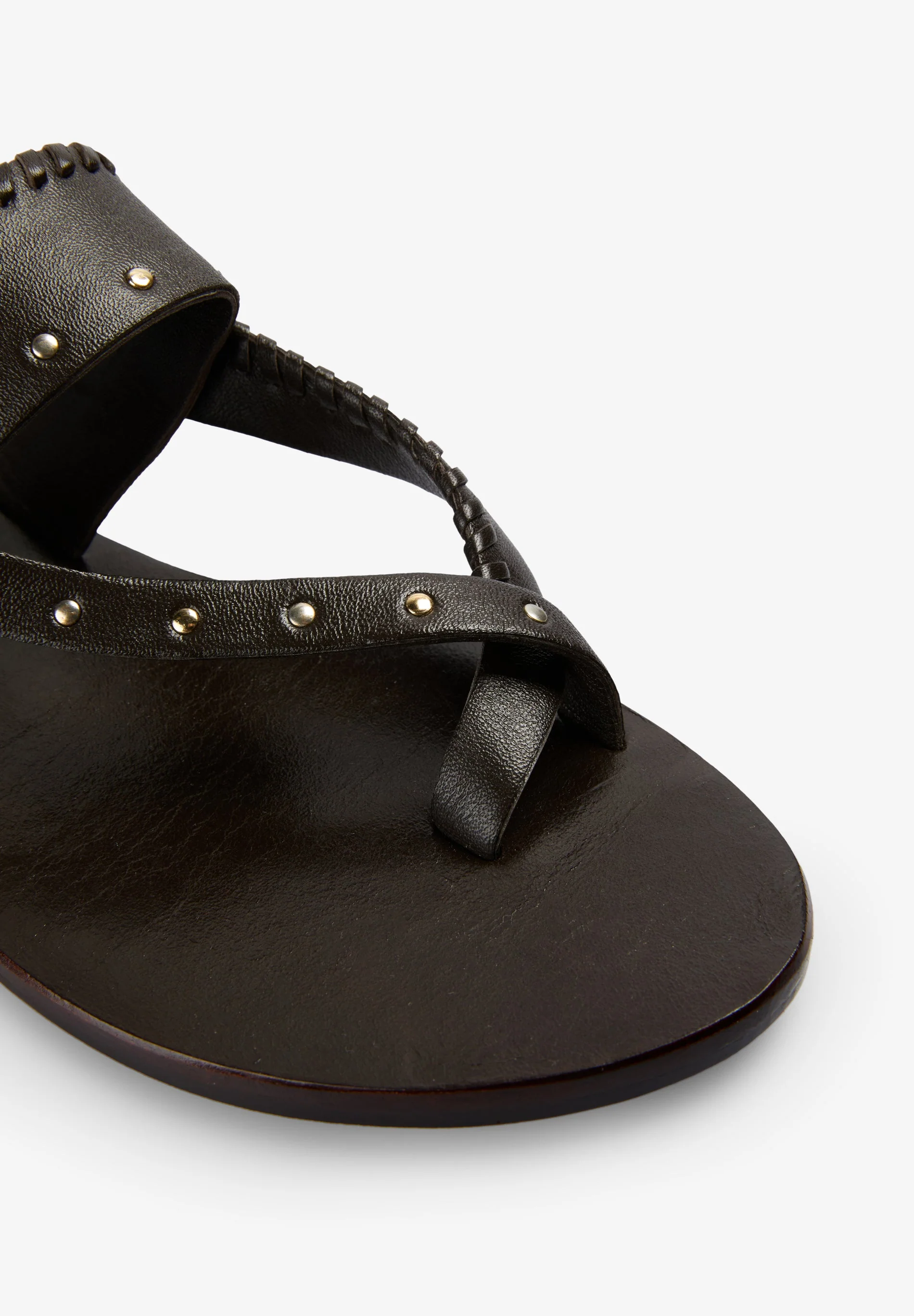 STUDDED LEATHER SANDALS - Image 5