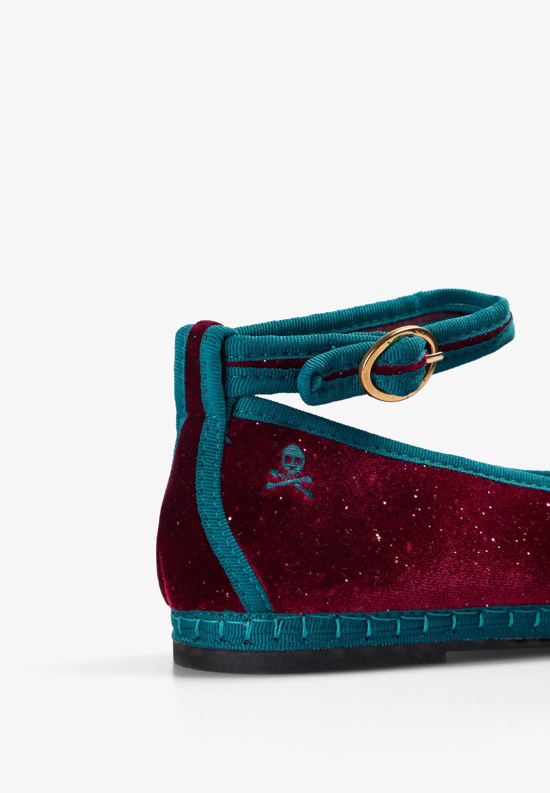 CONTRAST VELVET BALLET FLATS - Image 6