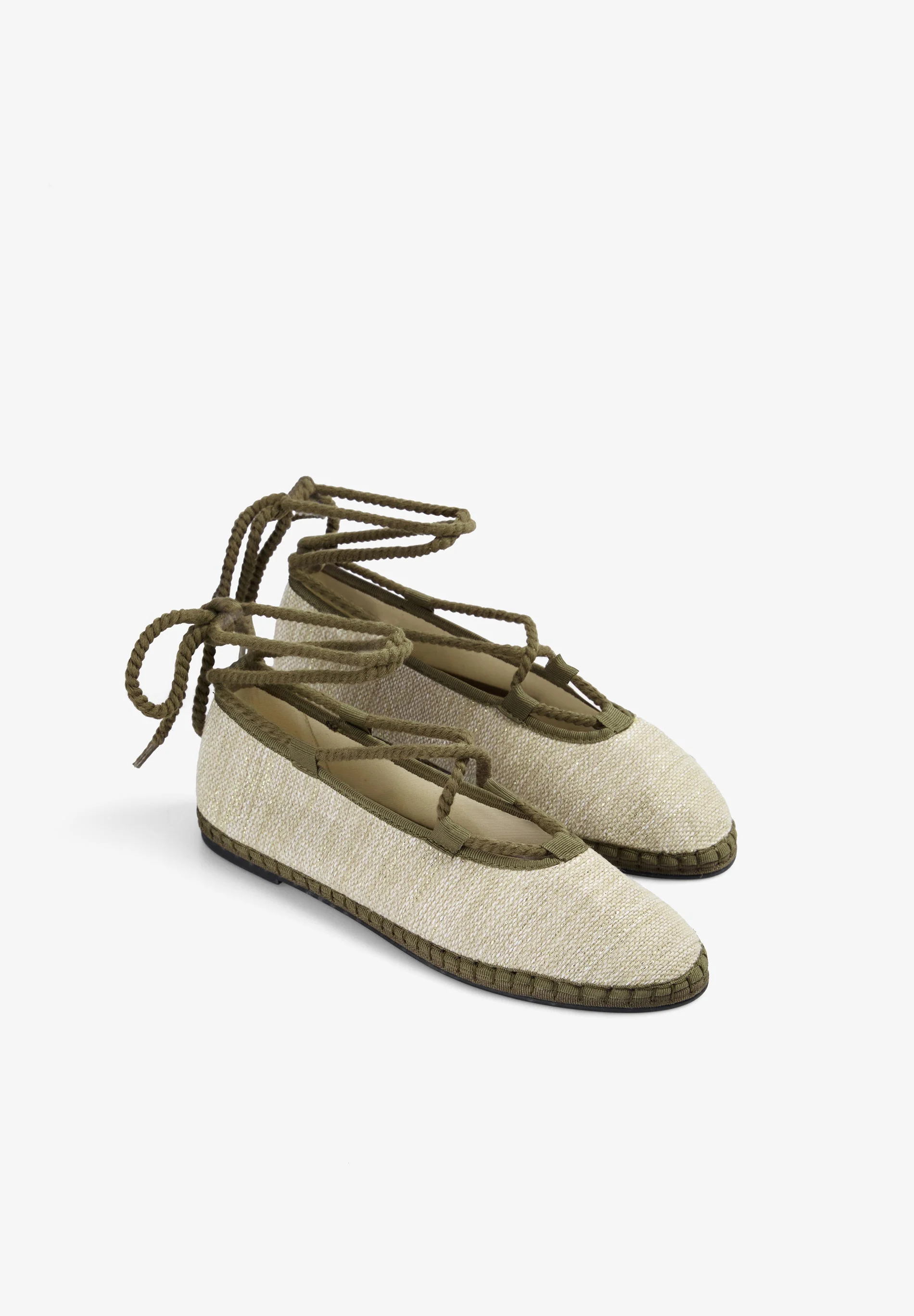 BALLERINA FLATS WITH ADJUSTABLE LACES - Image 2
