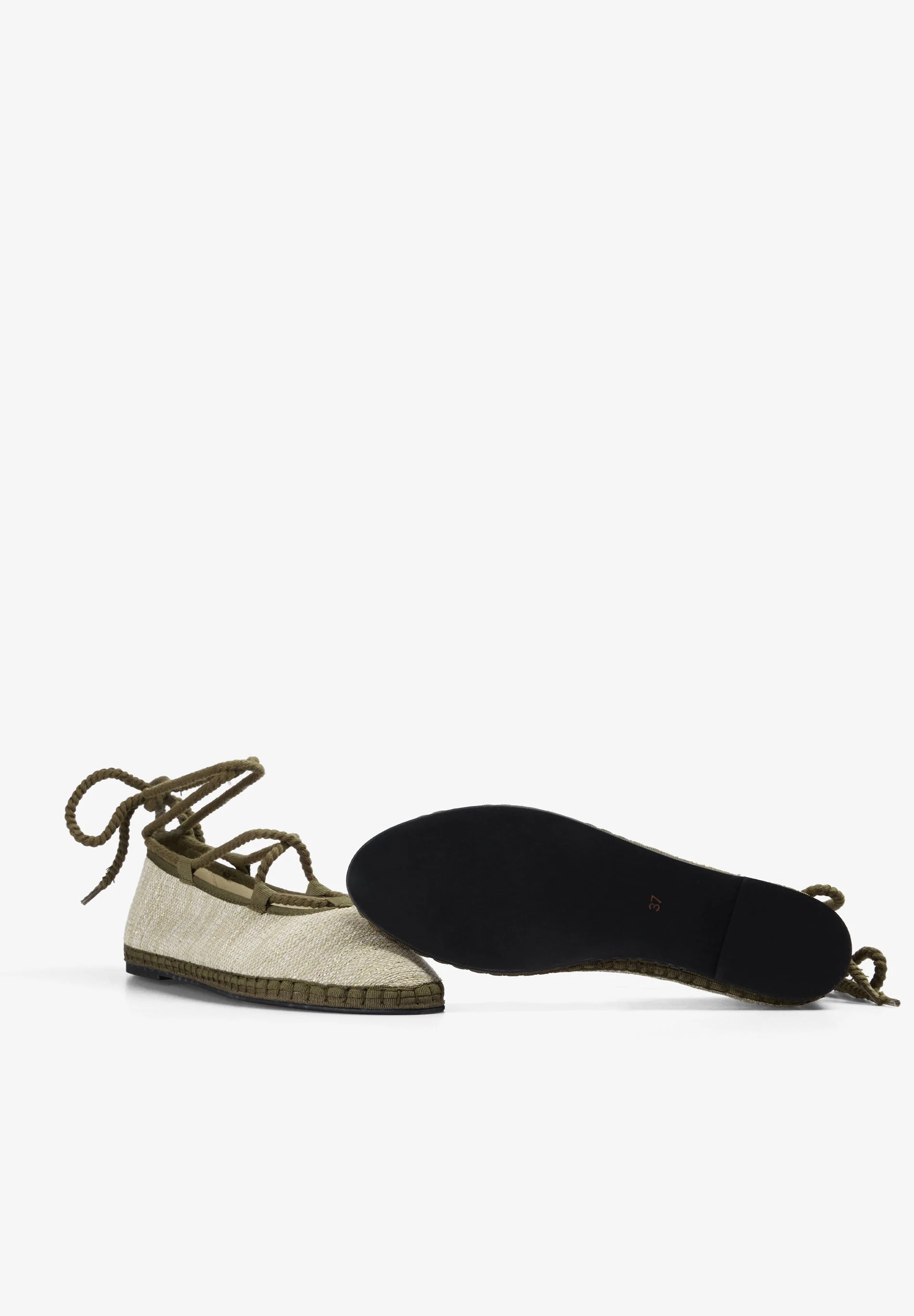 BALLERINA FLATS WITH ADJUSTABLE LACES - Image 3