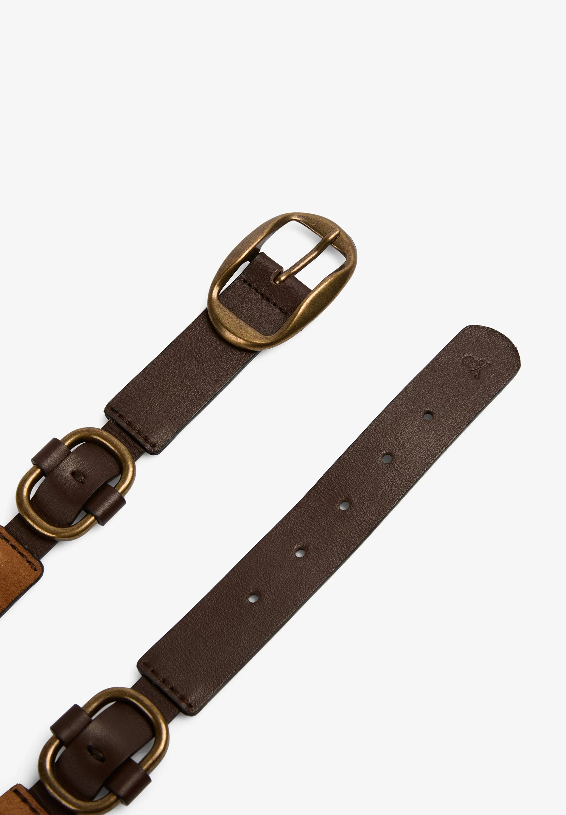 LEATHER BELT WITH BUCKLES - Image 4