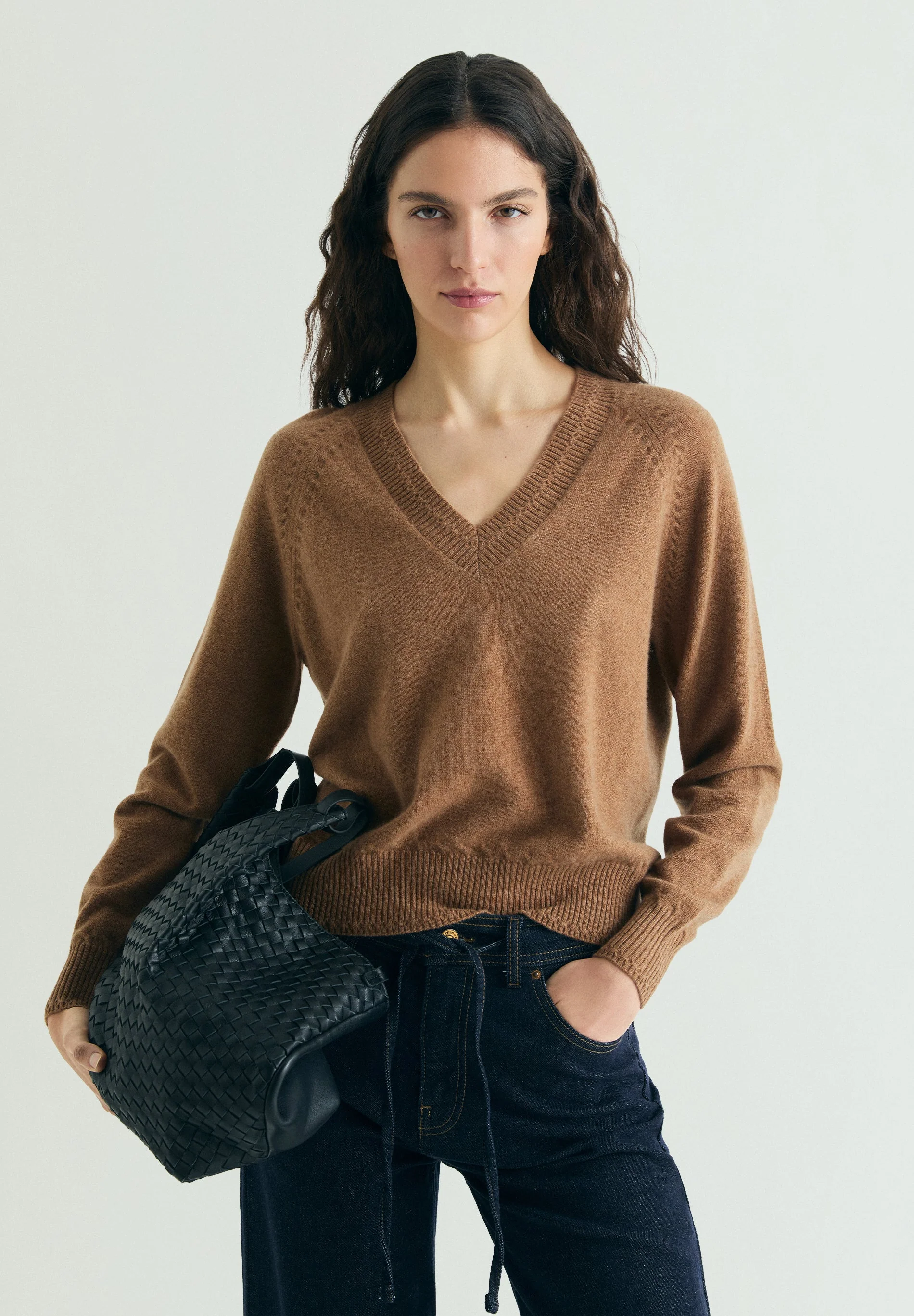 BRAIDED LEATHER TOTE BAG - Image 3
