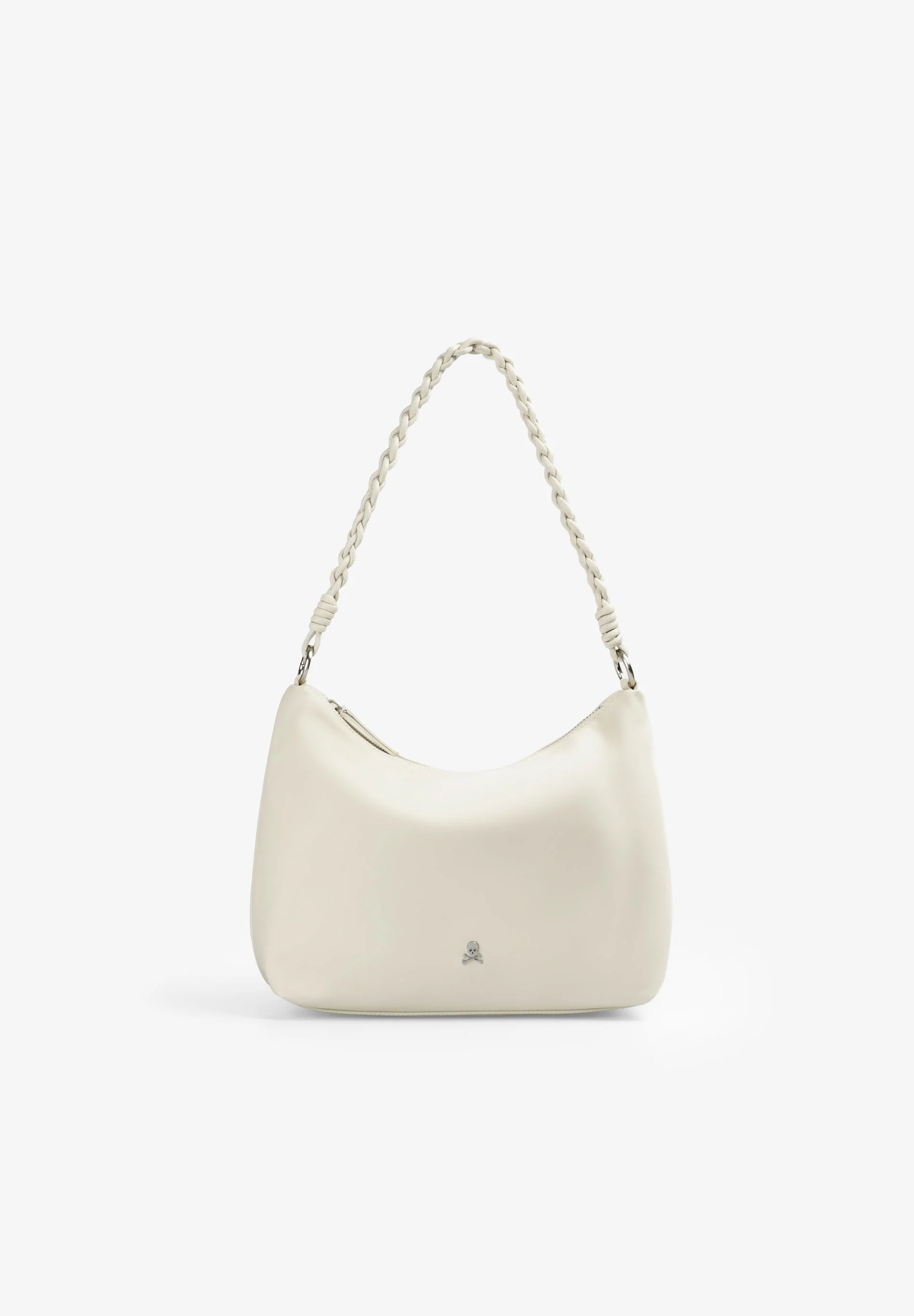 PLAIN BAG WITH BRAIDED HANDLE