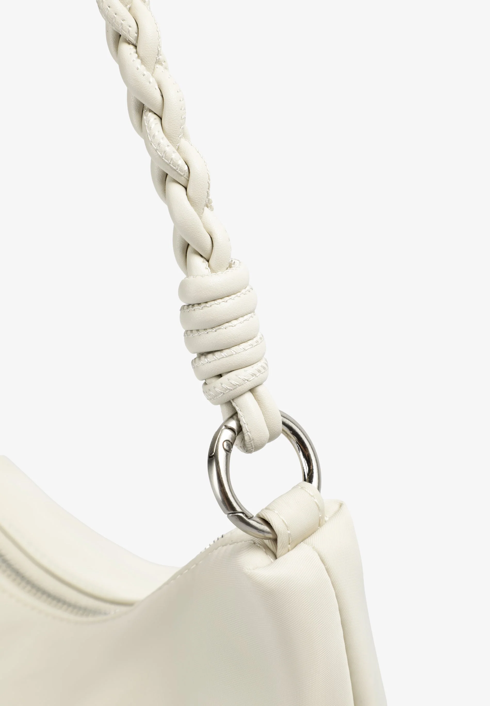 PLAIN BAG WITH BRAIDED HANDLE - Image 5