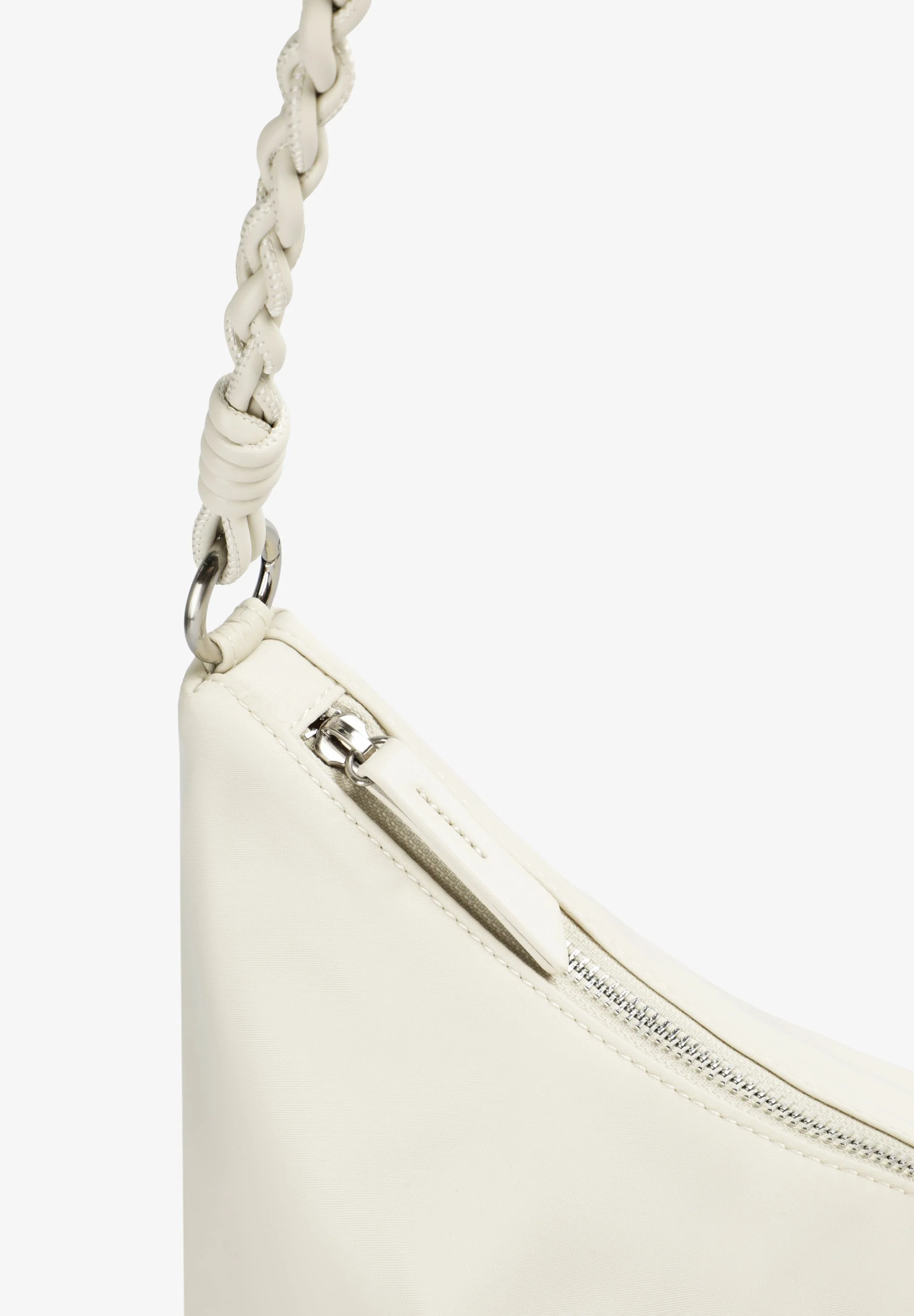 PLAIN BAG WITH BRAIDED HANDLE - Image 6