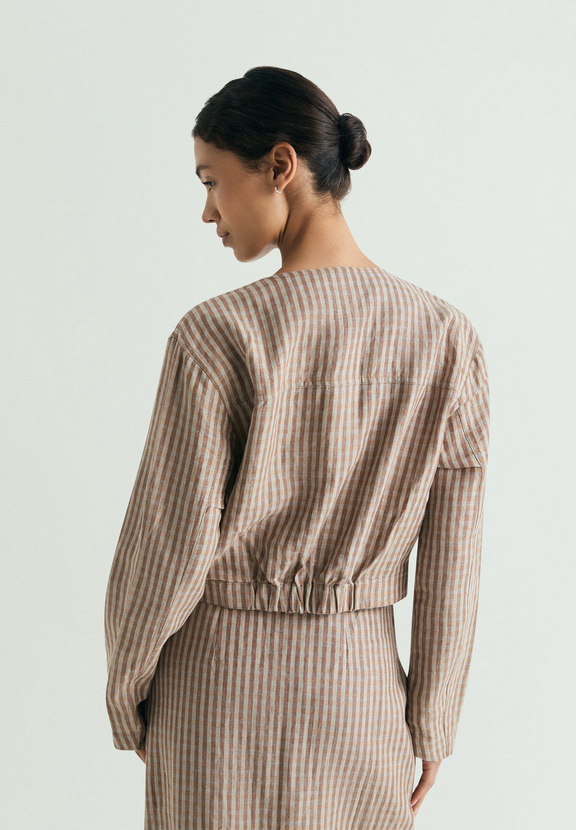 LINEN GINGHAM JACKET - Image 3