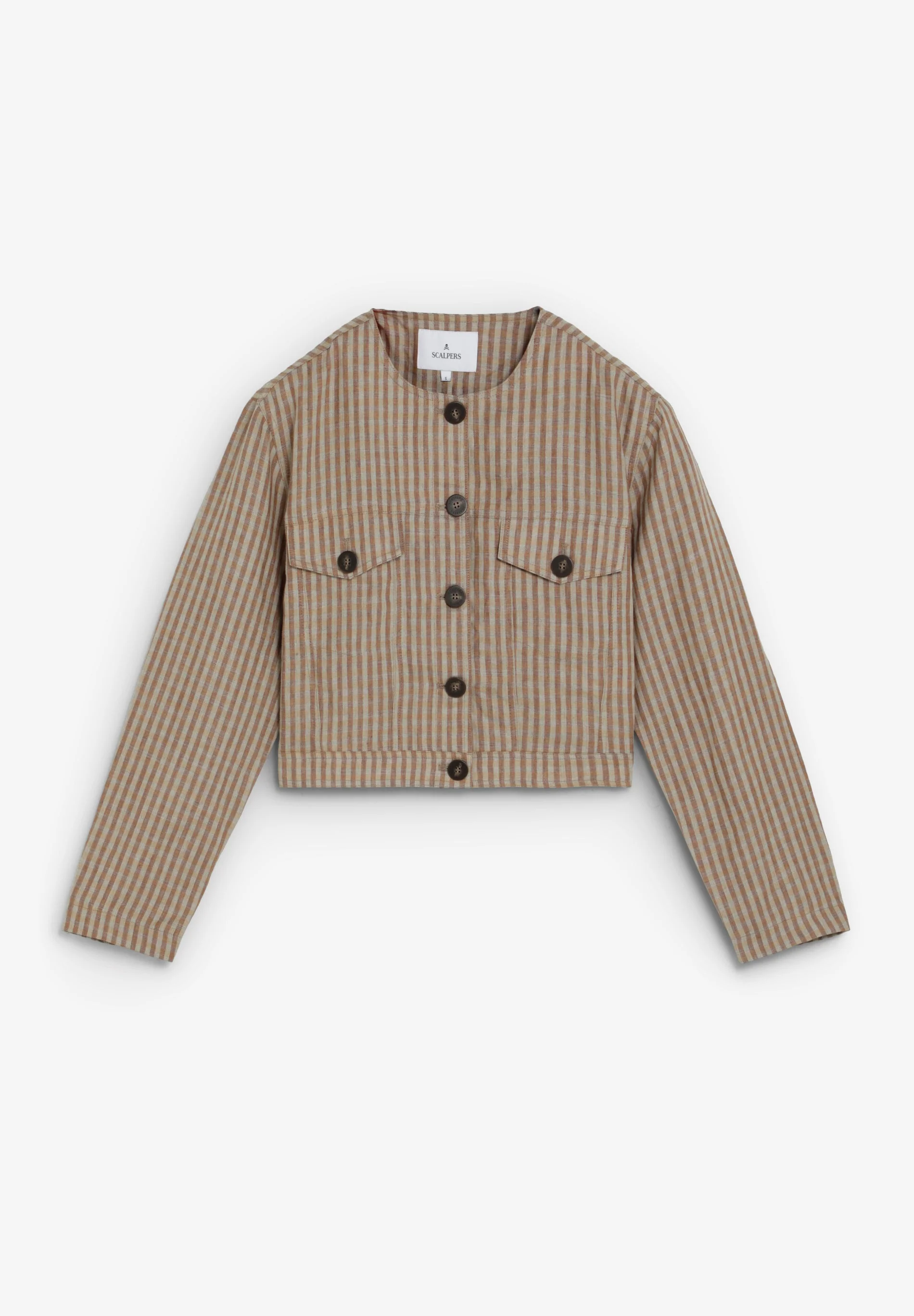 LINEN GINGHAM JACKET - Image 4