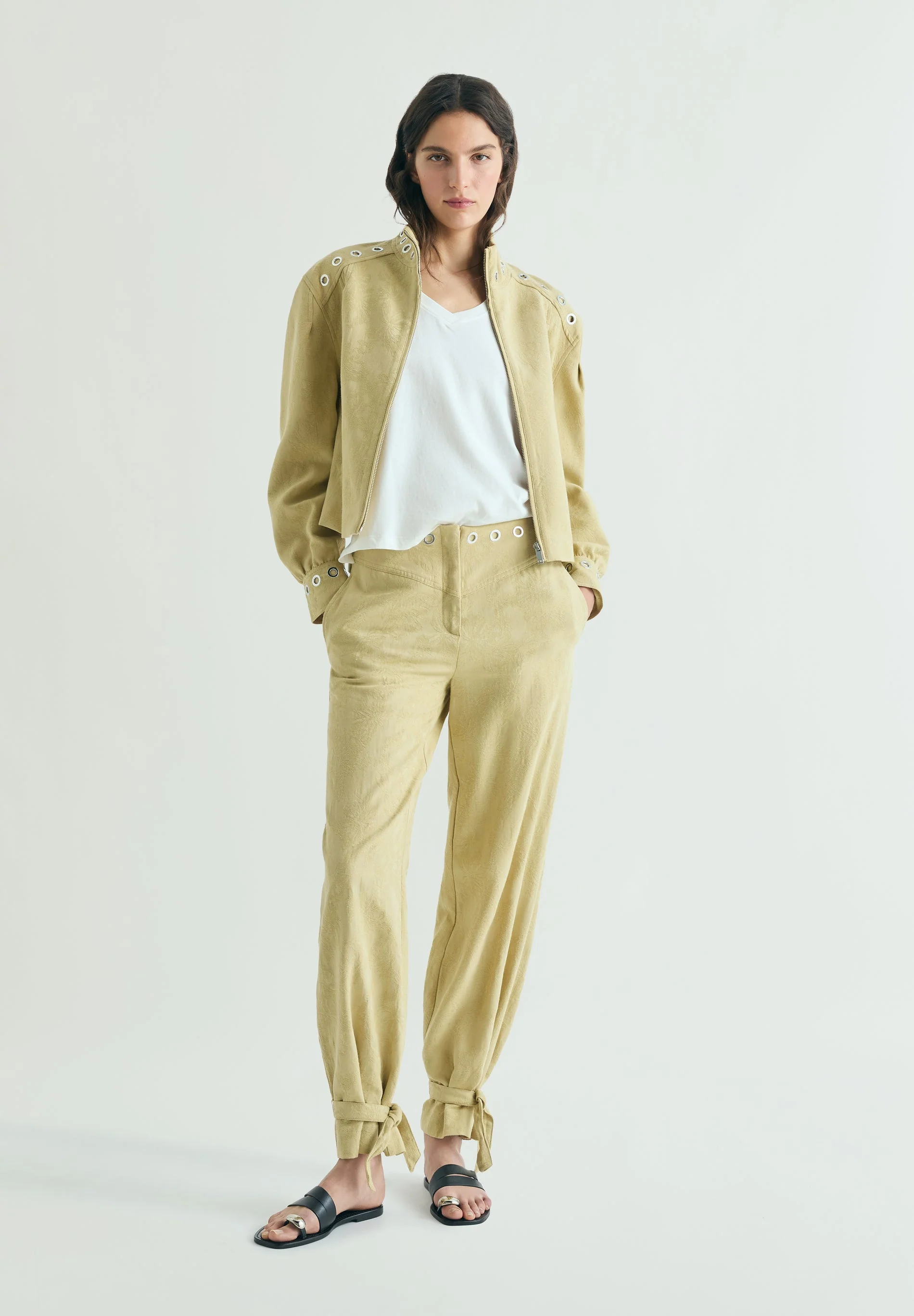 JACQUARD BOMBER JACKET WITH STUDS - Image 2