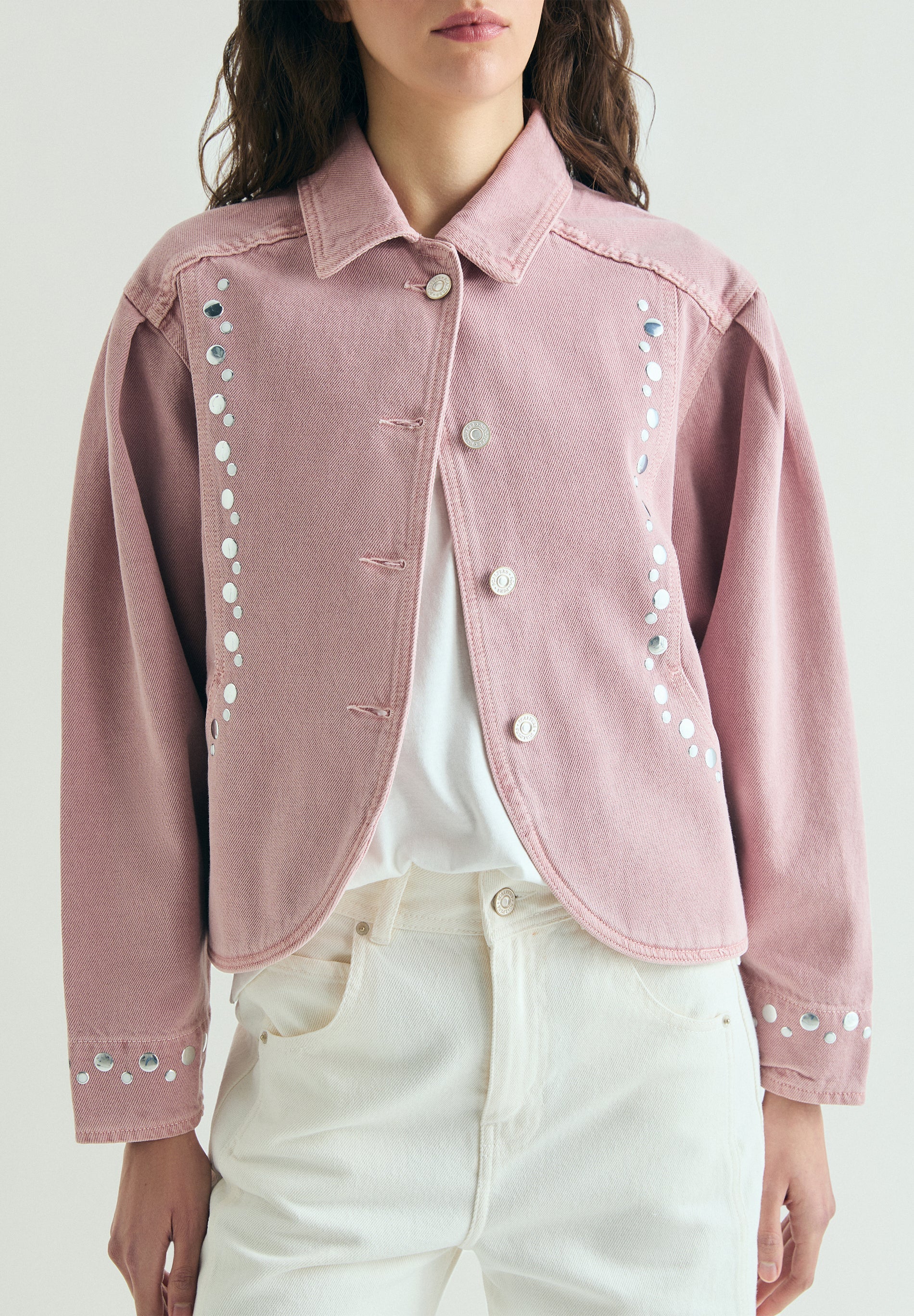 STUDDED DENIM JACKET - Image 5