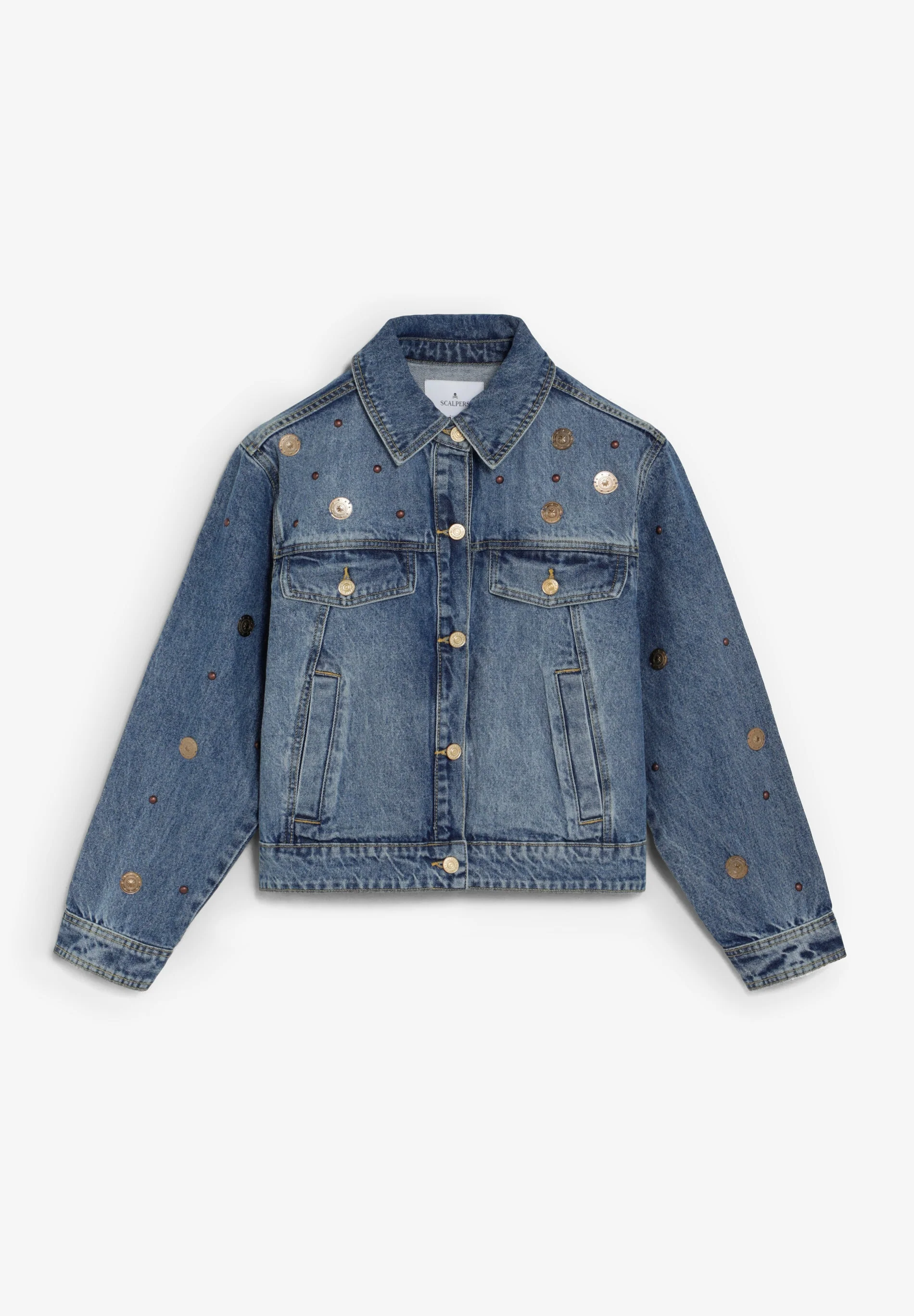 STUDDED DENIM JACKET - Image 2