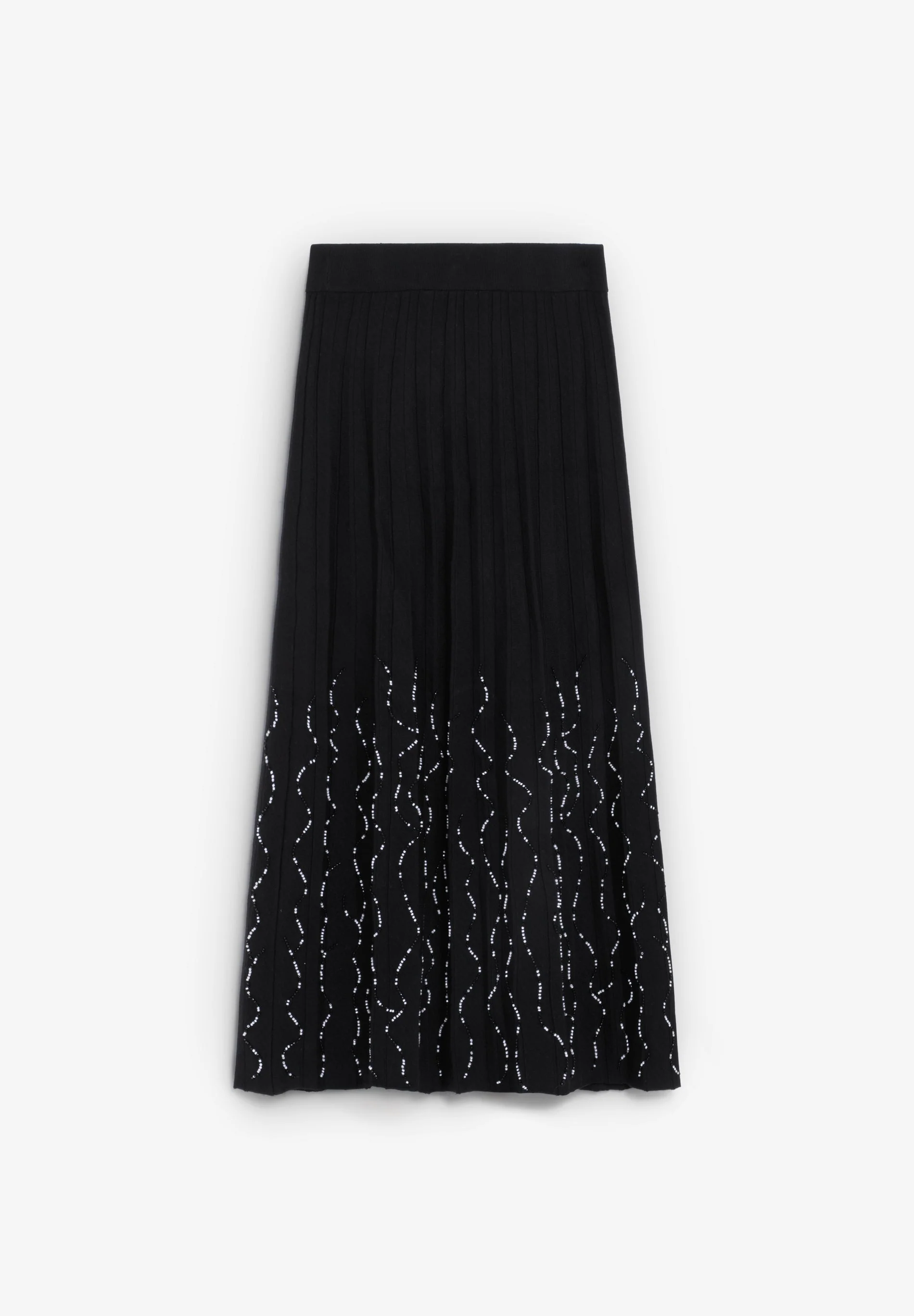 MIDI KNIT SKIRT WITH BEADS - Image 6