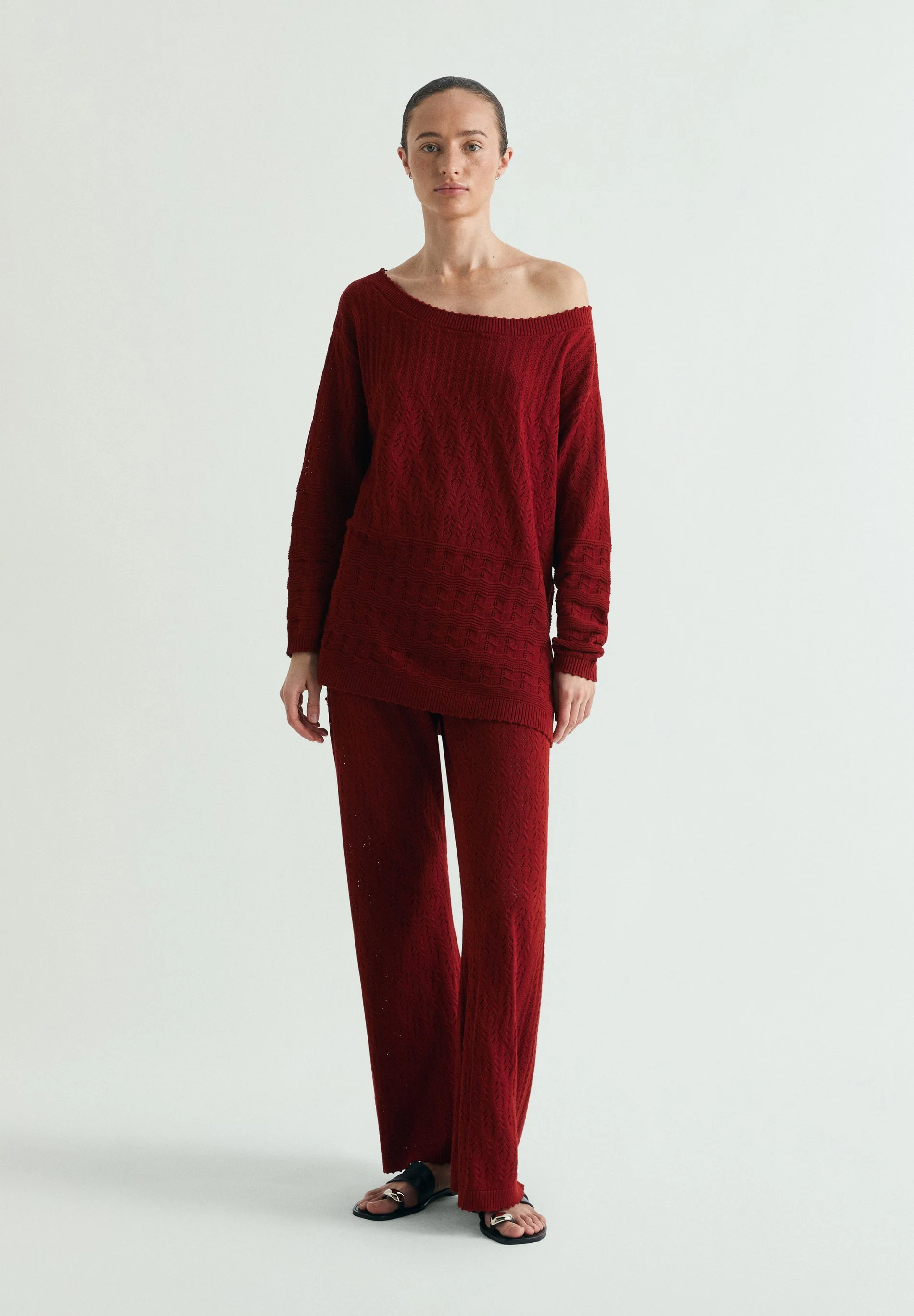 POINTELLE CUT-OUT SWEATER - Image 3