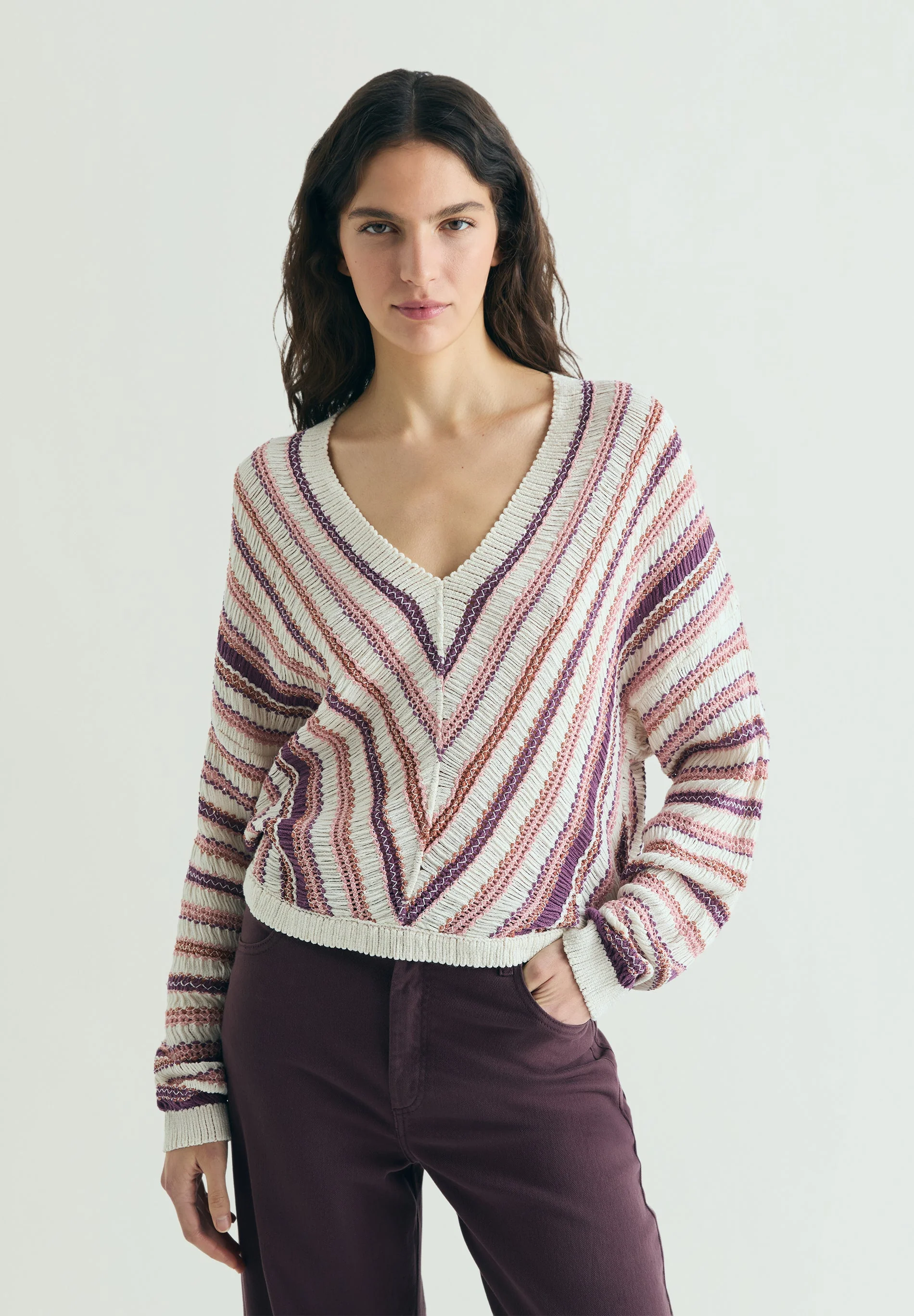 MULTICOLOUR STRIPED SWEATER