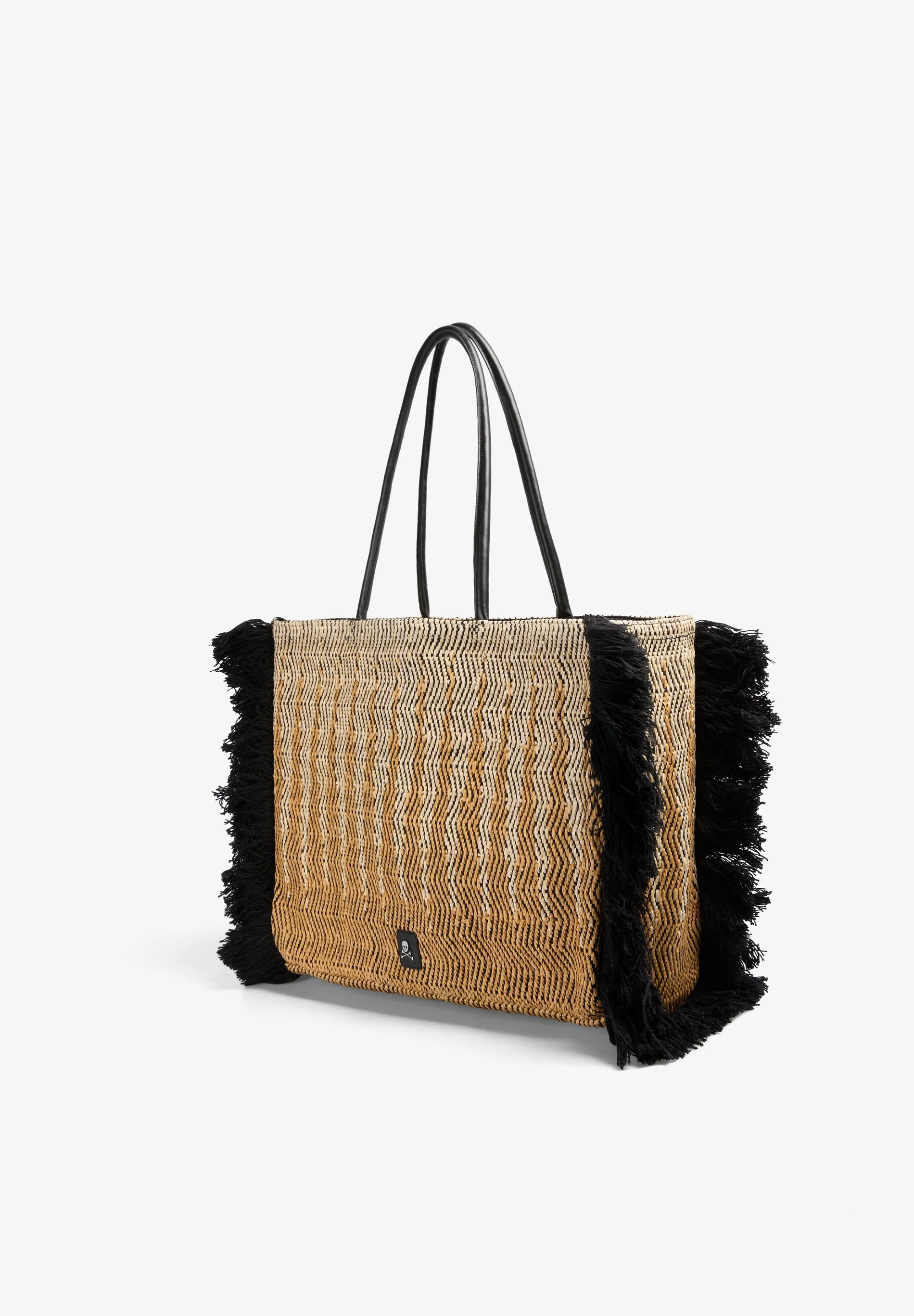 NATURAL FIBRE TOTE BAG WITH FRINGES - Image 3