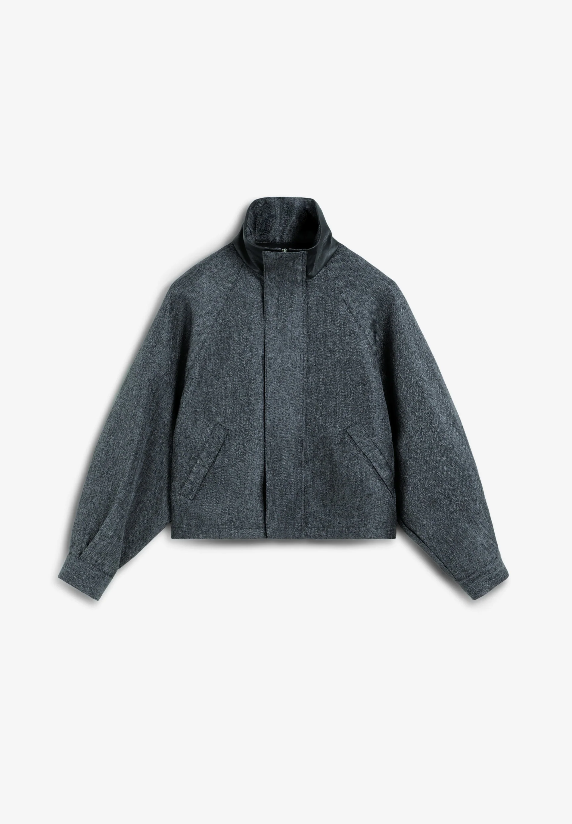BOMBER JACKET WITH CONTRAST COLLAR - Image 7