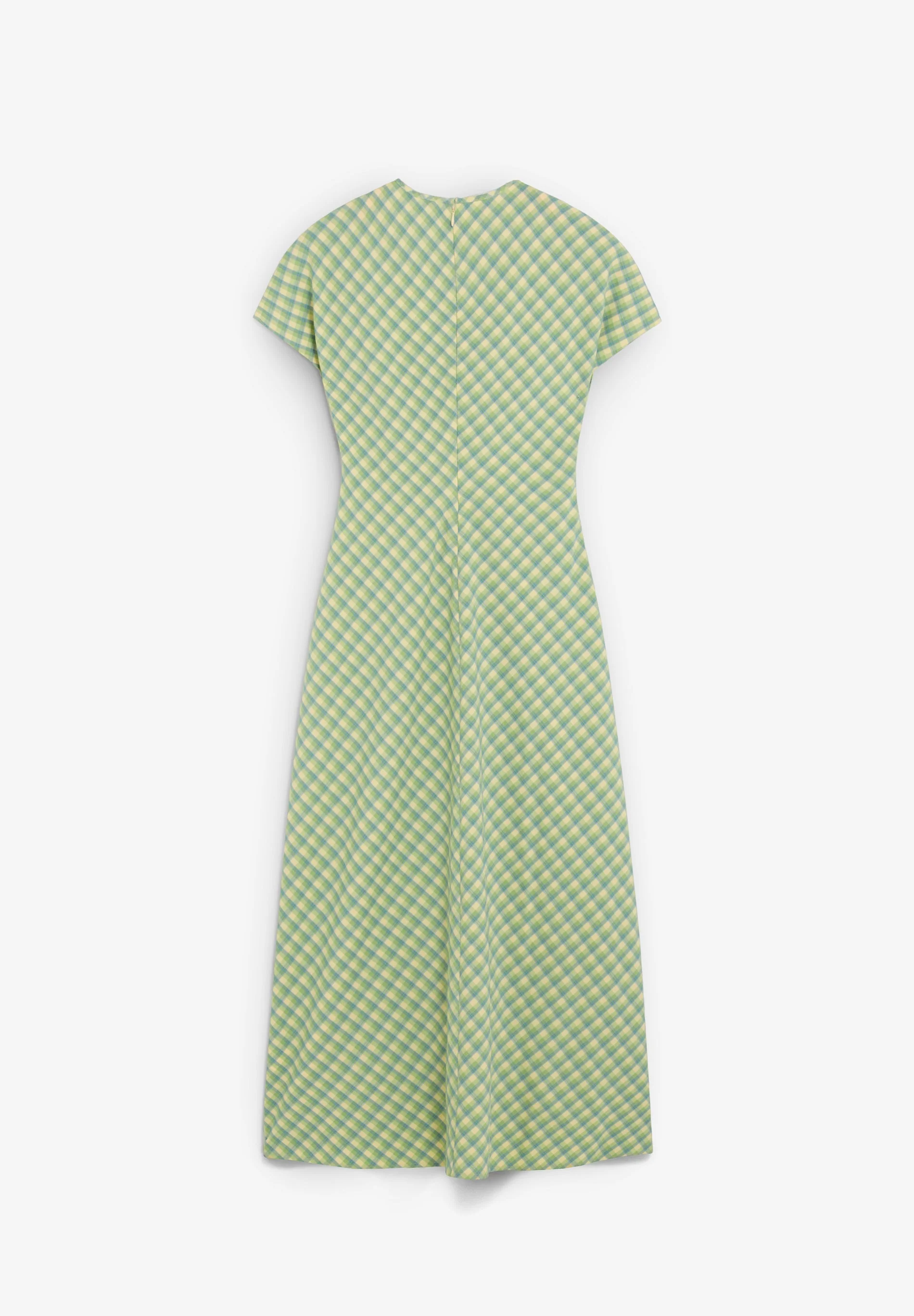 CHECK PRINT MIDI DRESS - Image 6