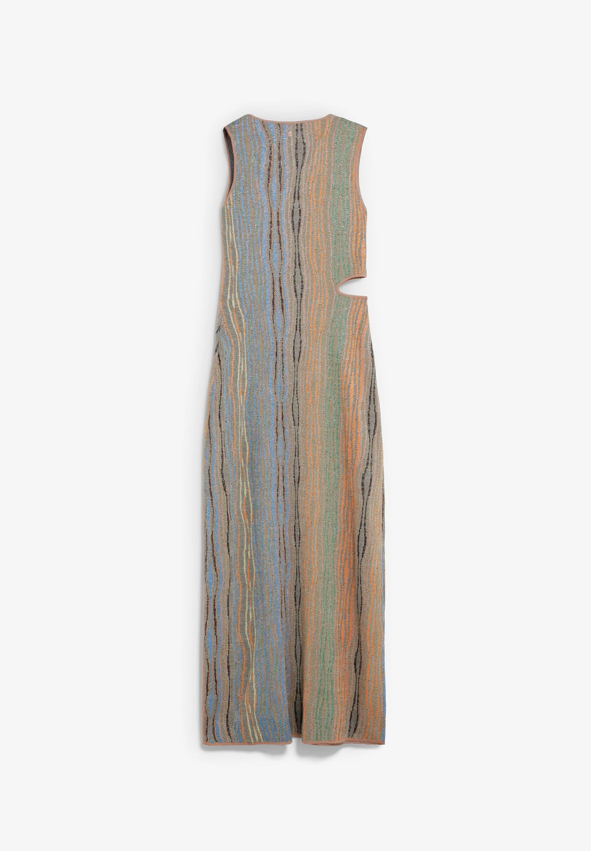 LONG JACQUARD DRESS WITH CUT-OUT - Image 5
