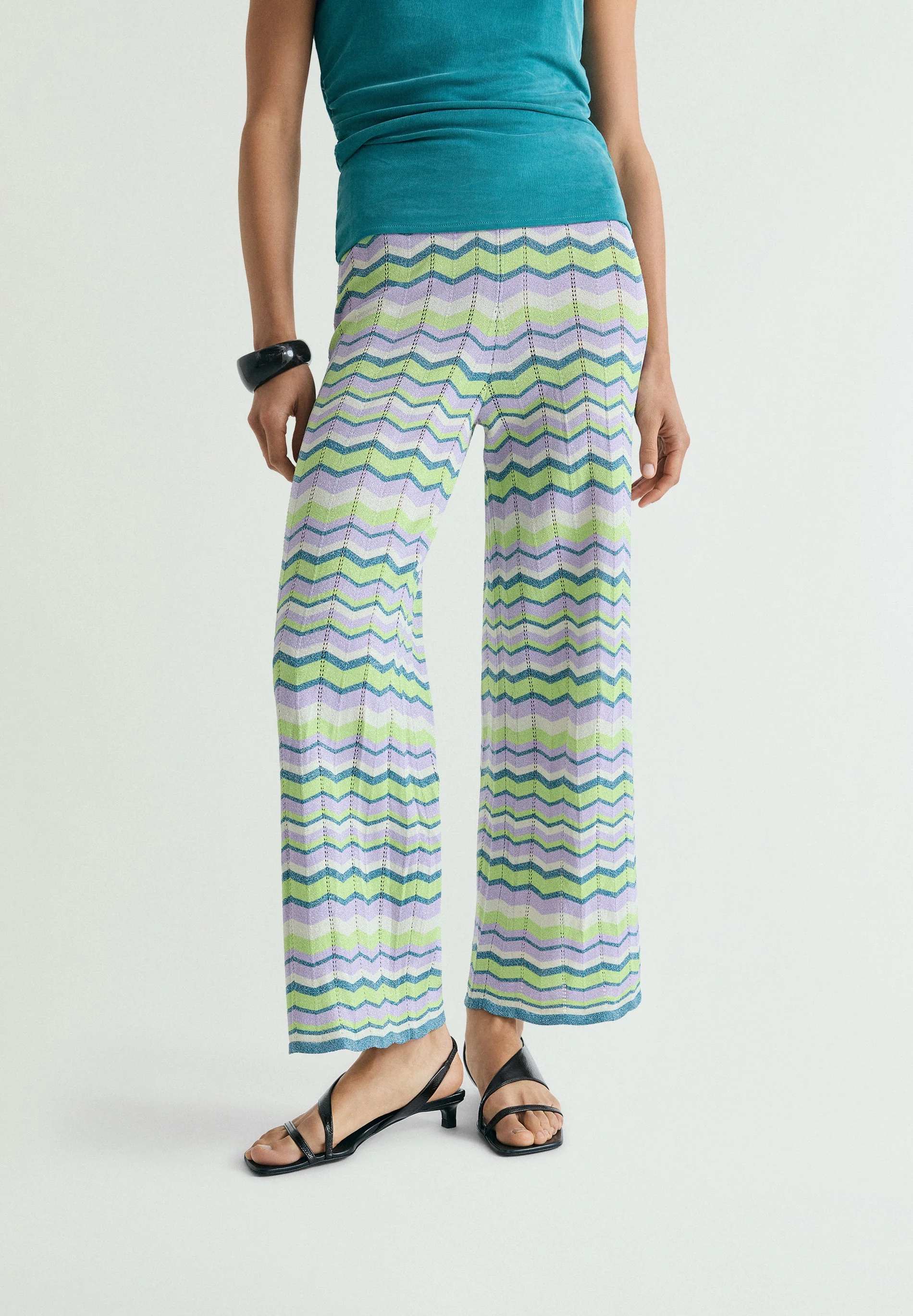 LUREX KNIT TROUSERS - Image 2