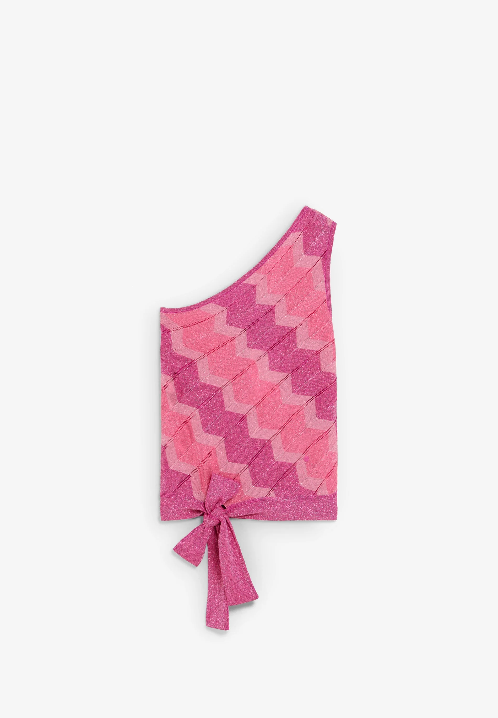 ASYMMETRIC LUREX KNIT TOP - Image 4