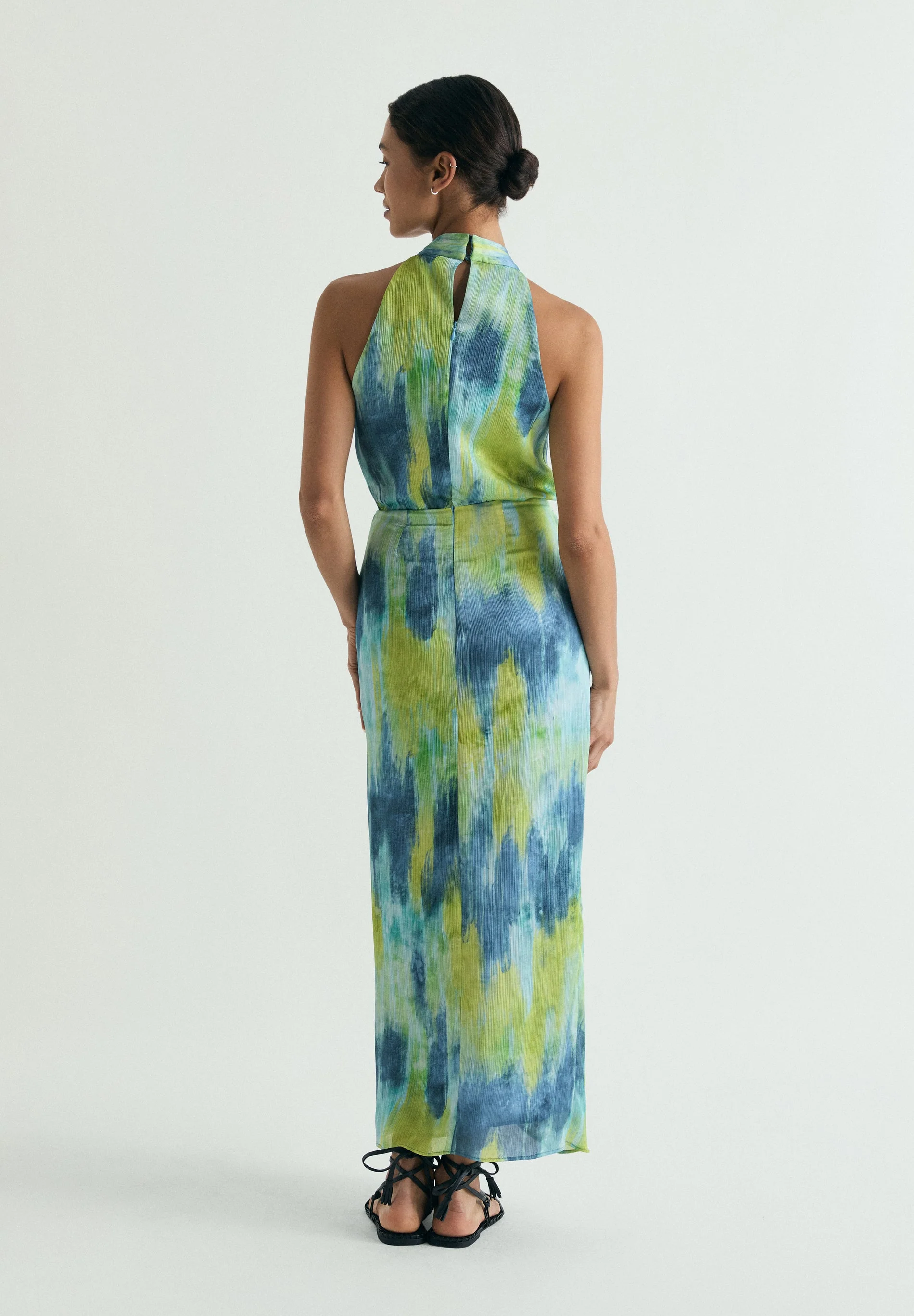 TIE DYE MIDI DRESS WITH KNOT - Image 3