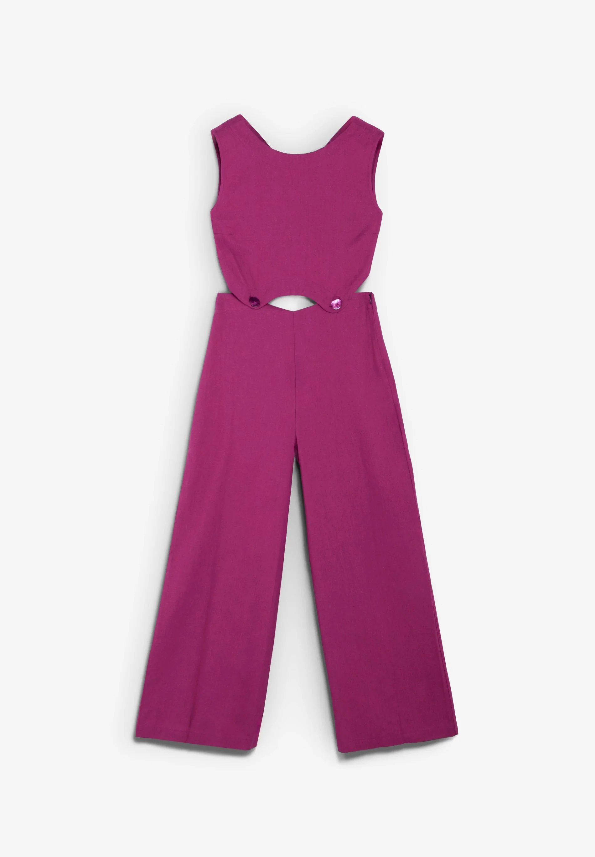 LINEN JUMPSUIT WITH CUT-OUTS - Image 4