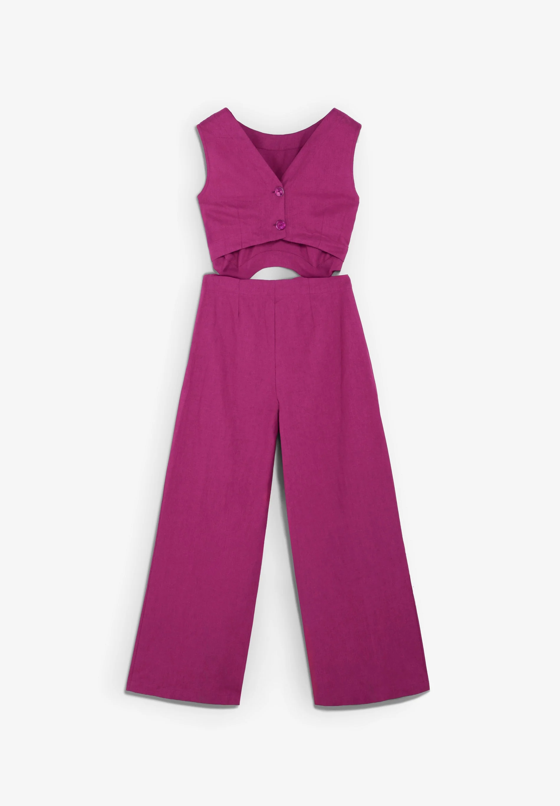 LINEN JUMPSUIT WITH CUT-OUTS - Image 5