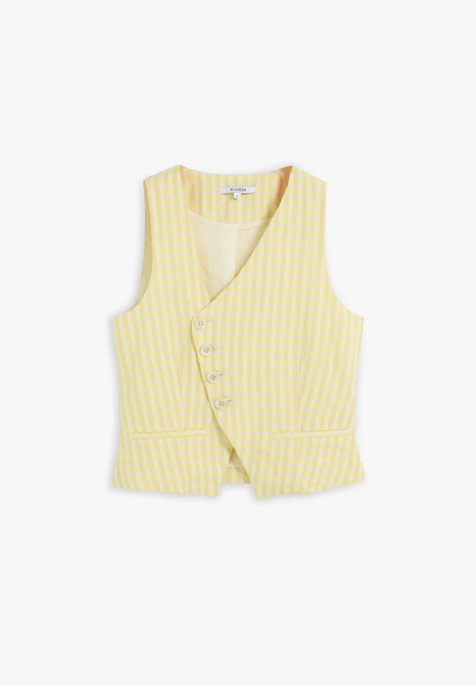 ASYMMETRIC GINGHAM WAISTCOAT - Image 5