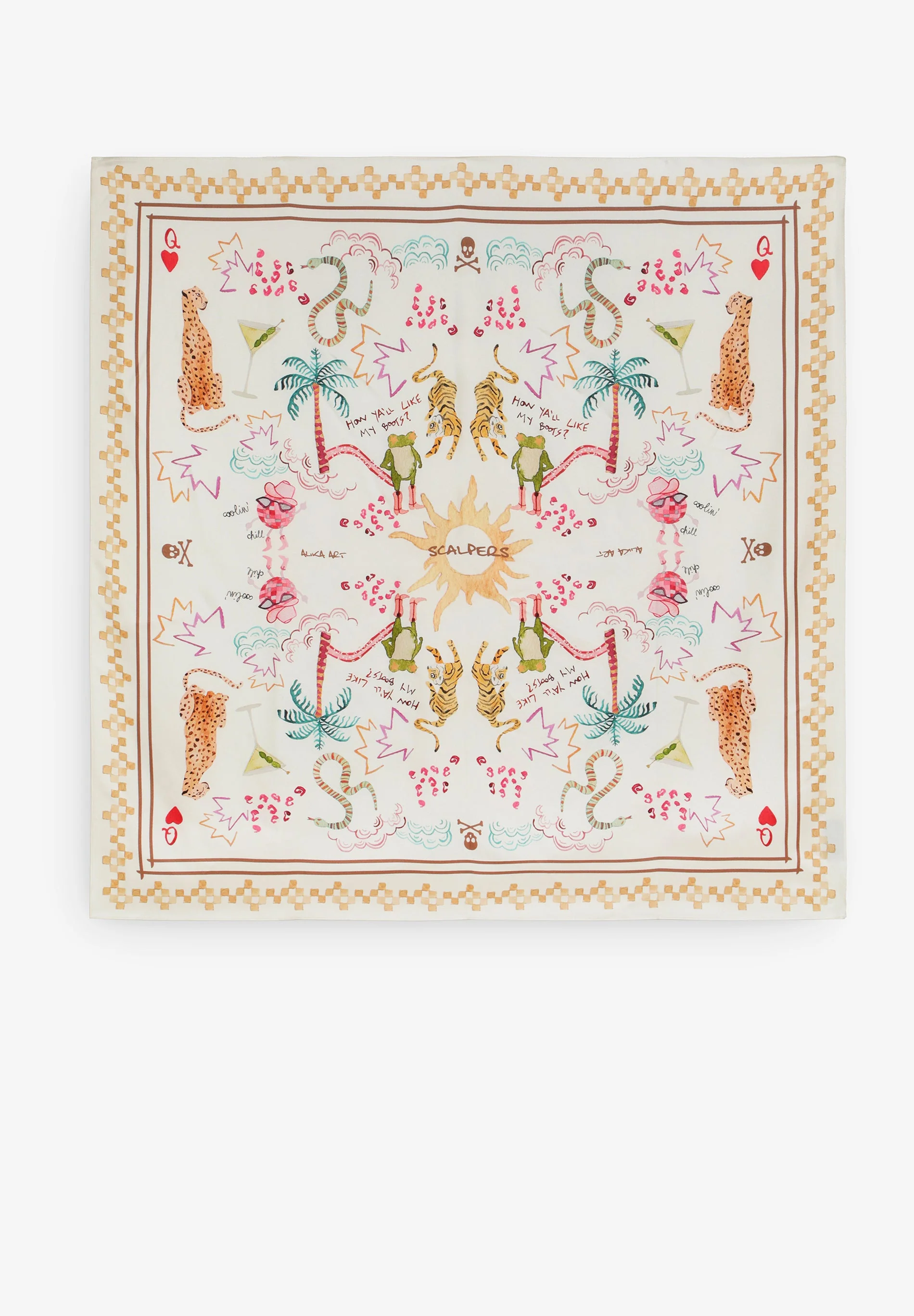 100% SILK PRINTED HANDKERCHIEF