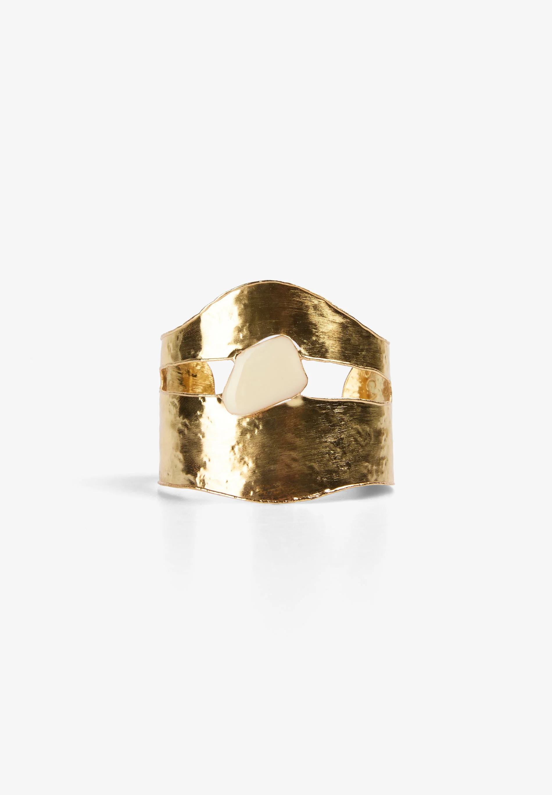TEXTURED GOLD TONE BRACELET