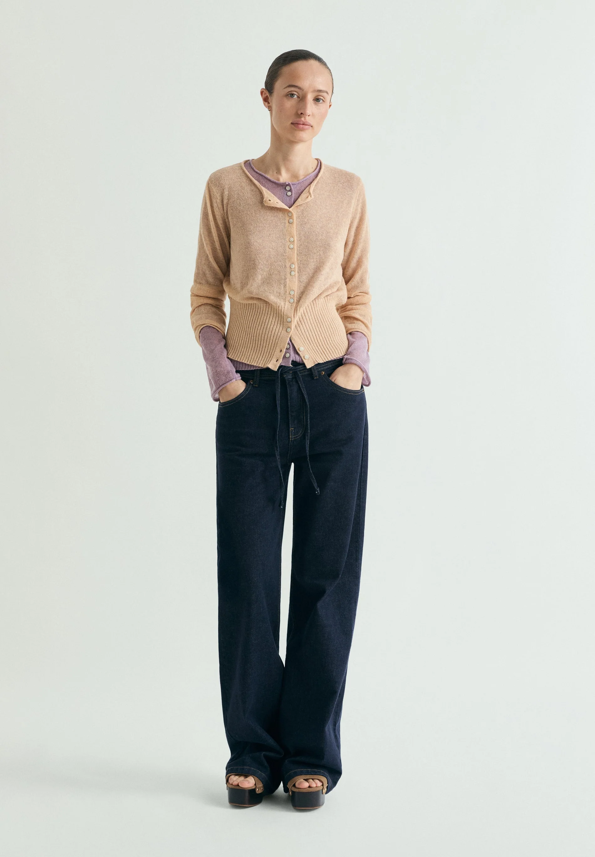 CARDIGAN WITH TIE NECK - Image 2