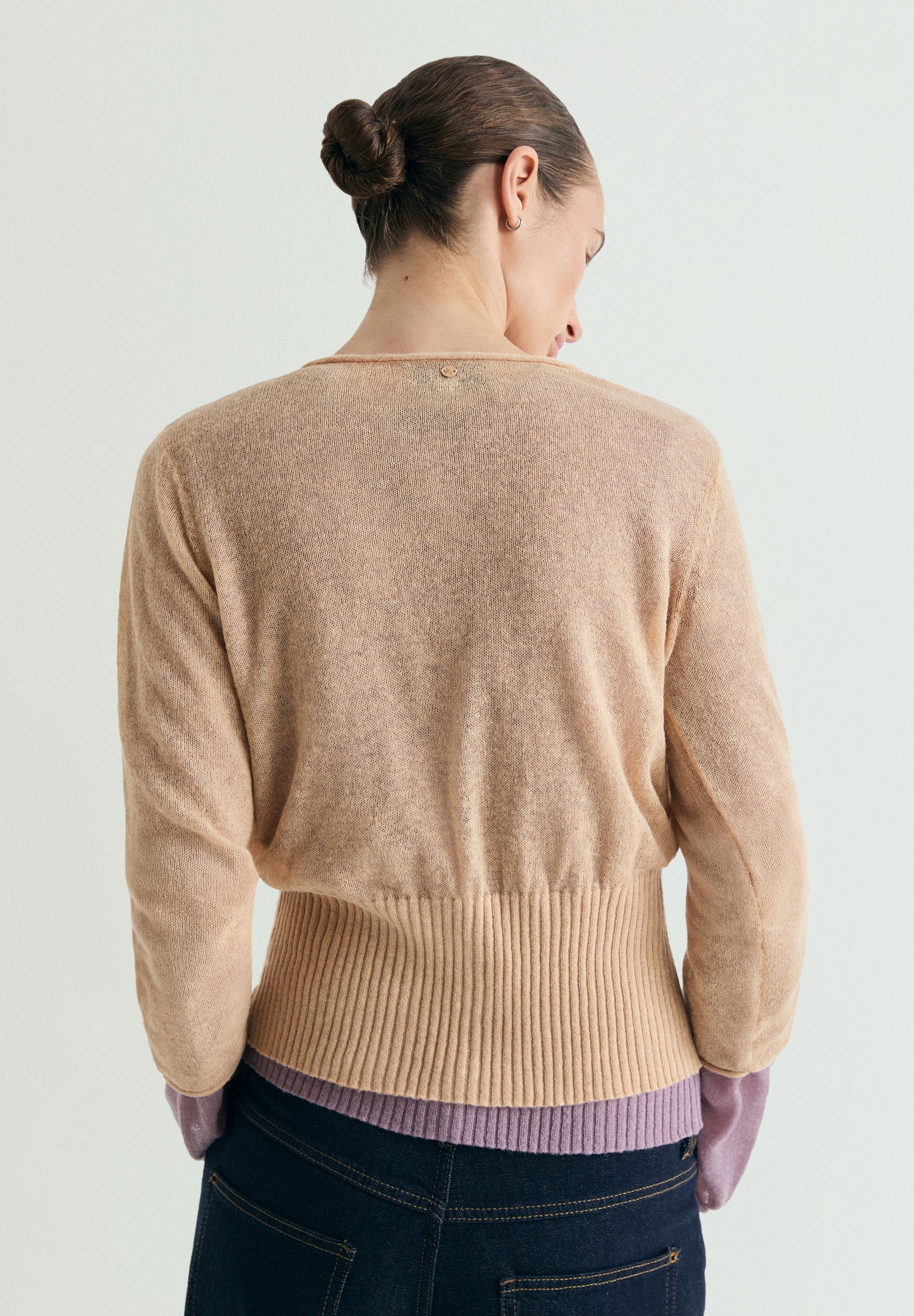 CARDIGAN WITH TIE NECK - Image 3