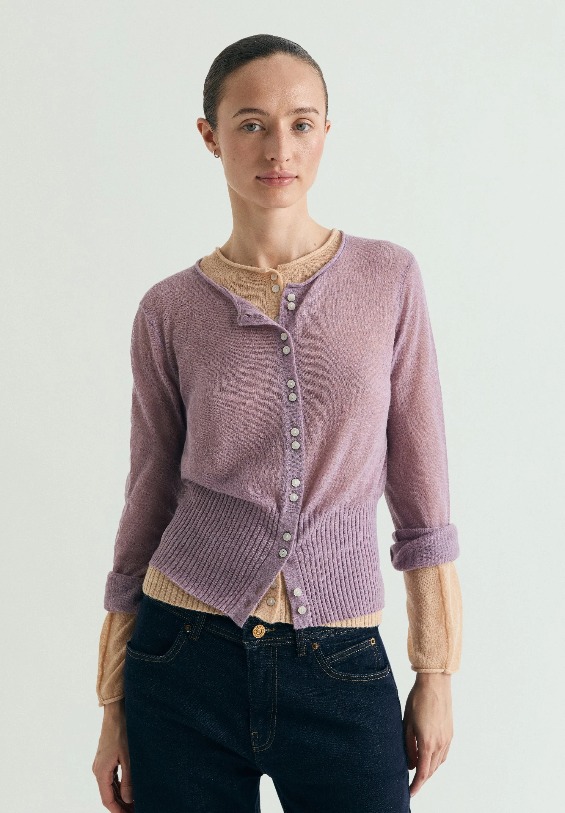 CARDIGAN WITH TIE NECK - Image 2