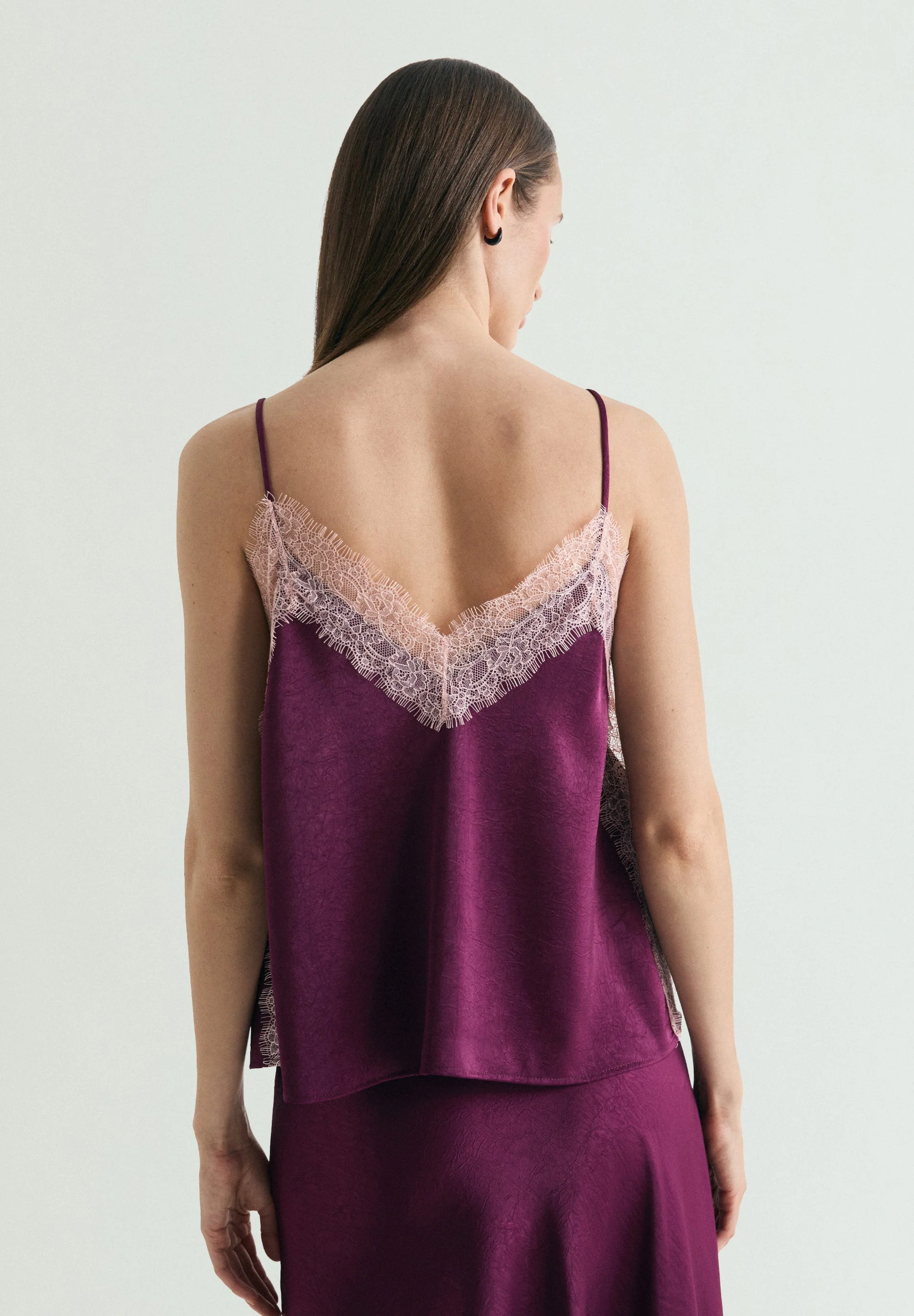 SATIN AND LACE TOP - Image 3