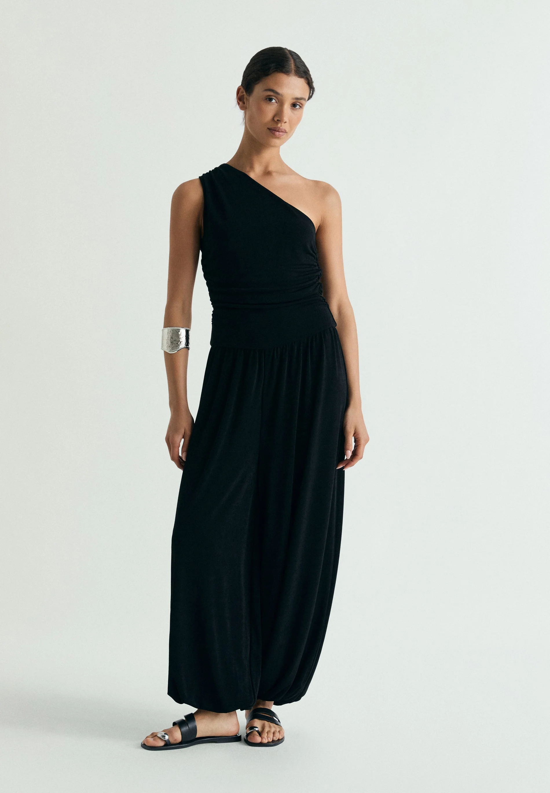 DRAPED ASYMMETRIC JUMPSUIT - Image 2