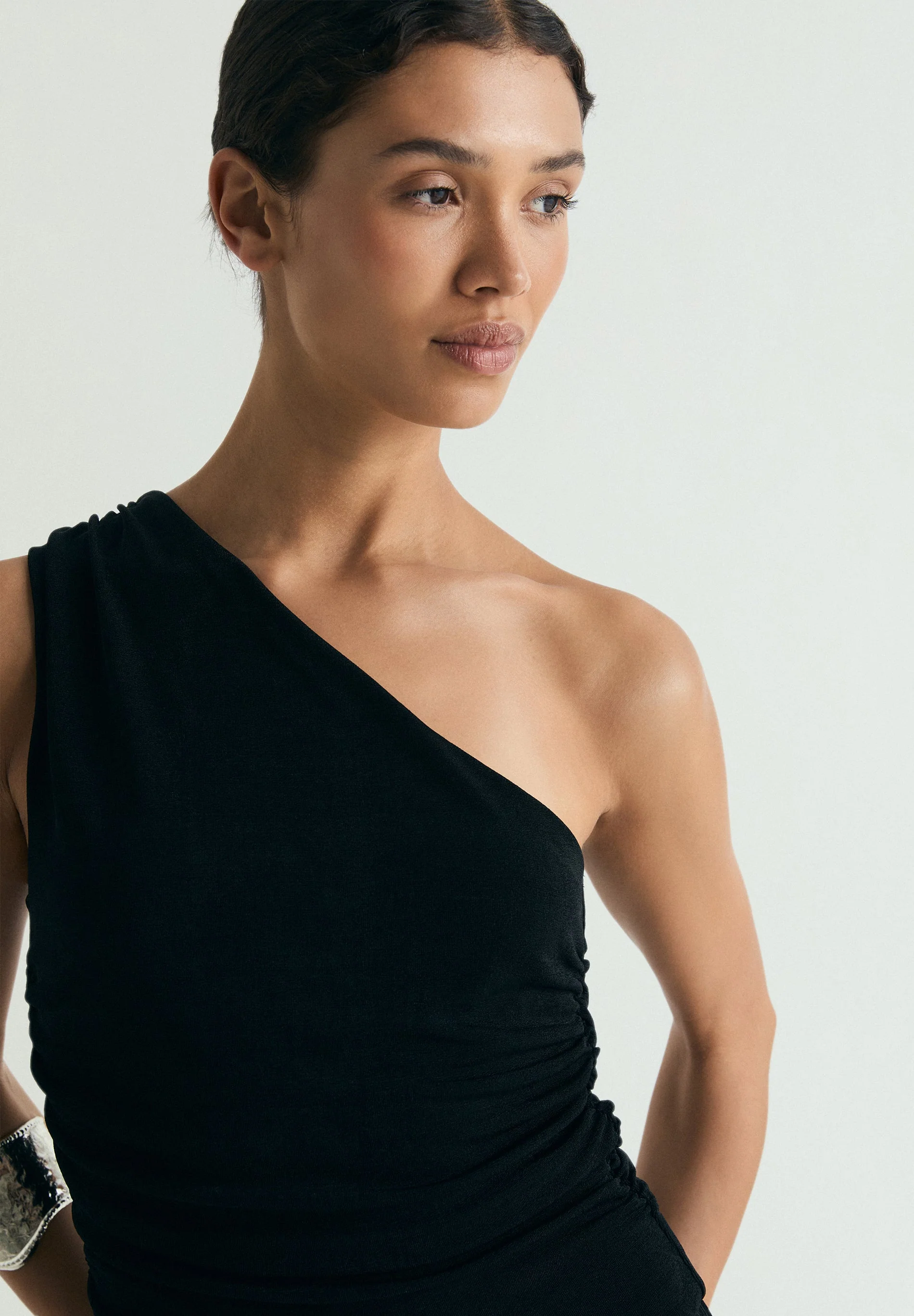 DRAPED ASYMMETRIC JUMPSUIT - Image 3