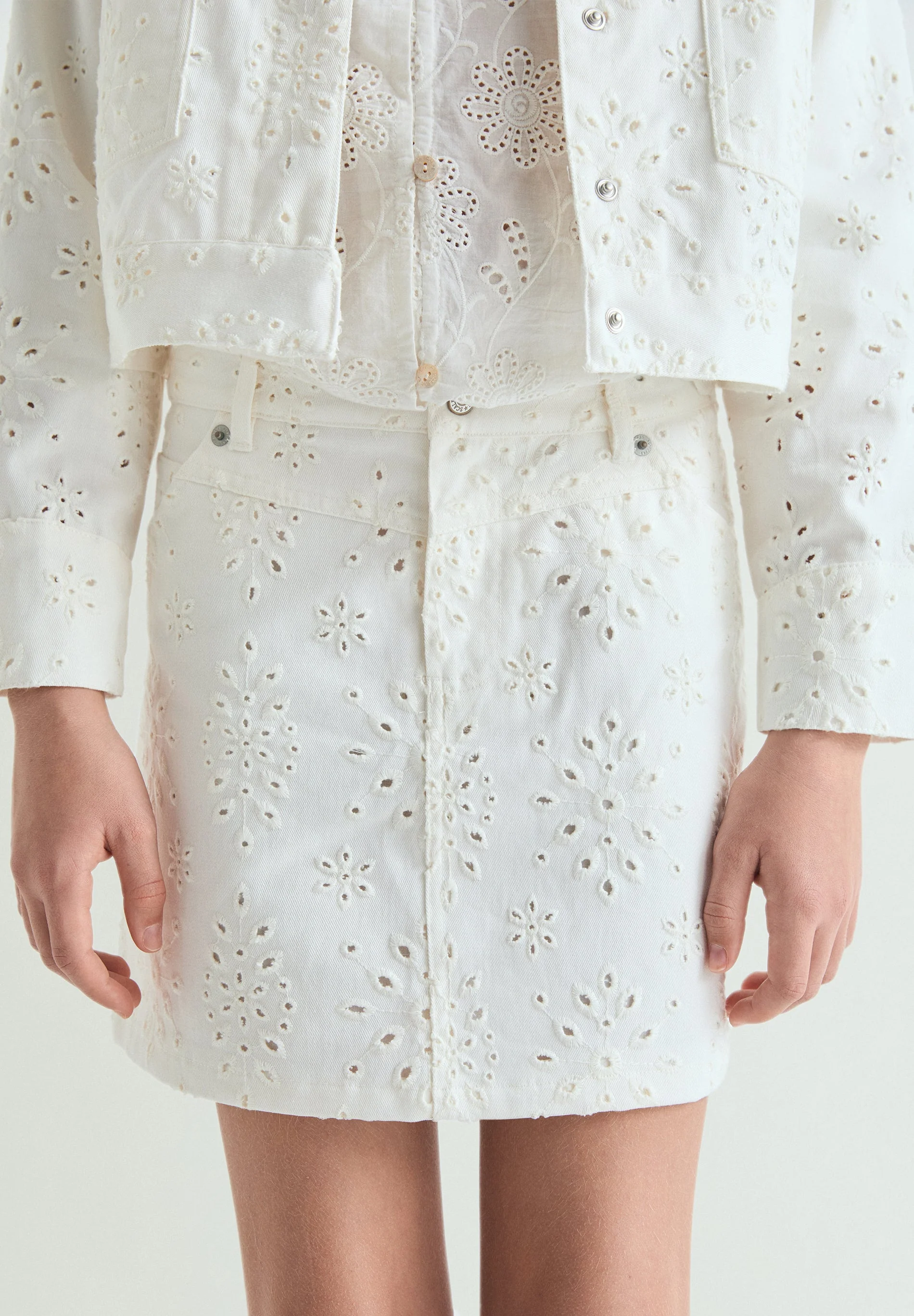 PERFORATED MINI SKIRT - Image 5
