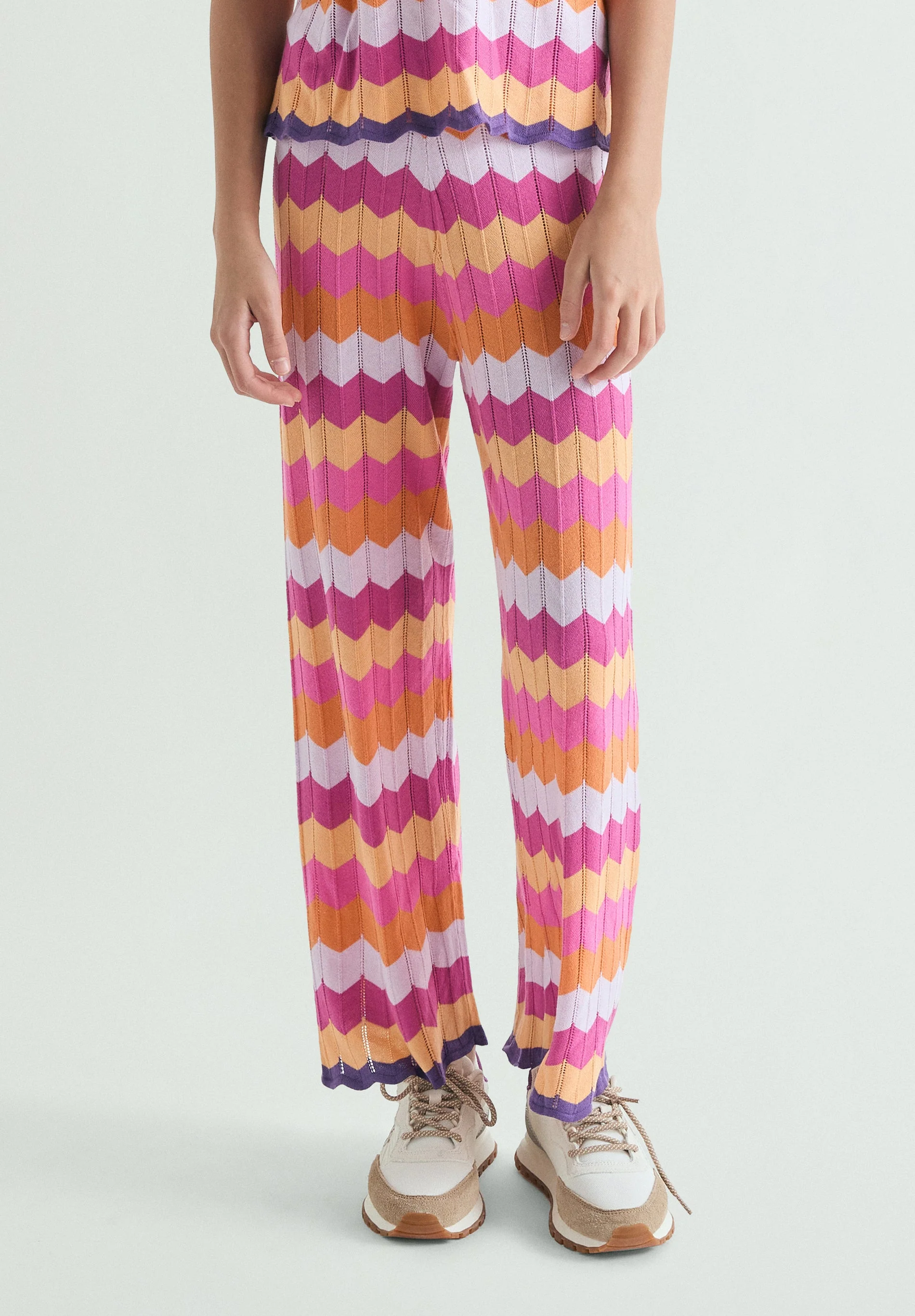 MULTICOLOURED KNIT TROUSERS - Image 2