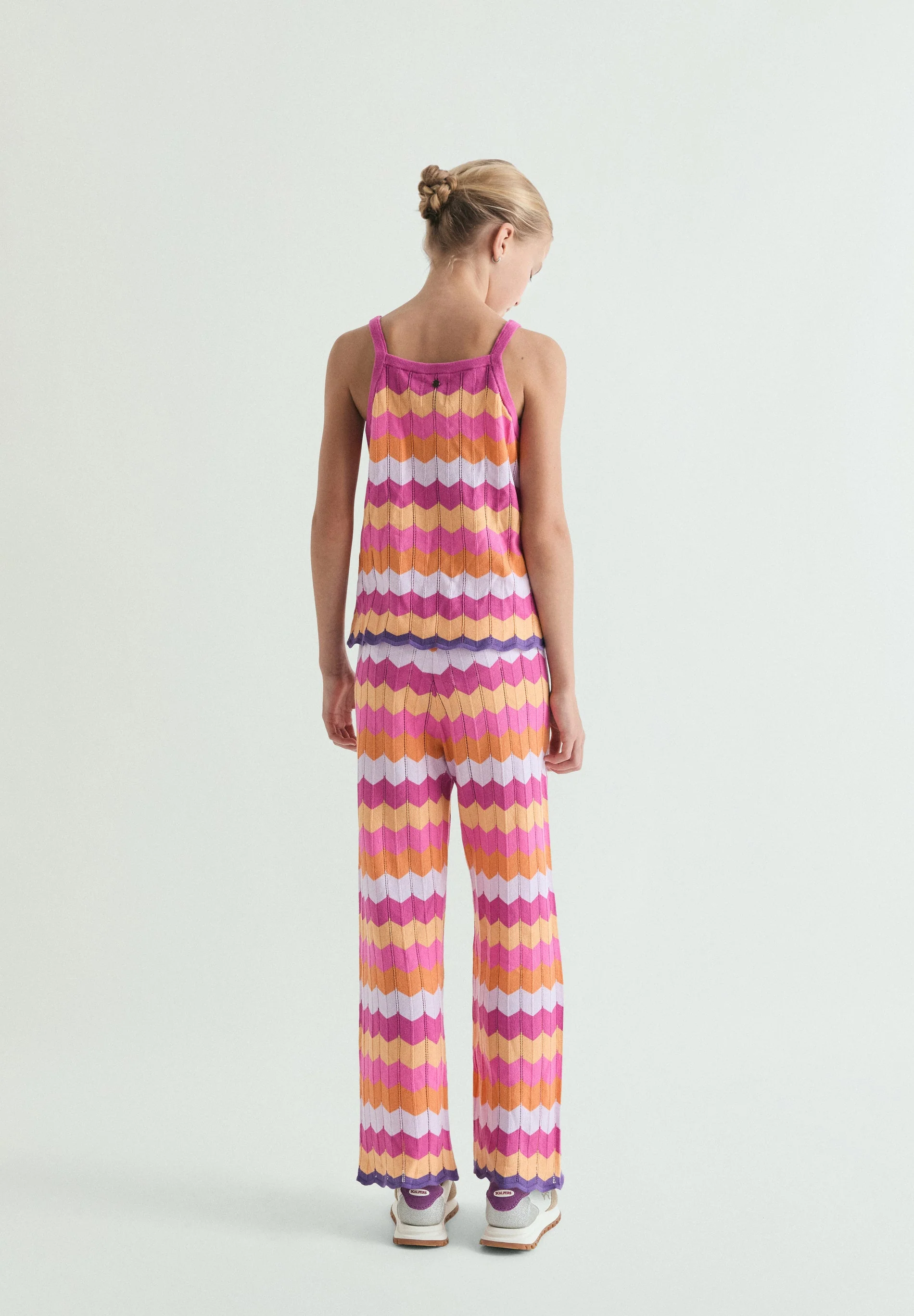 MULTICOLOURED KNIT TROUSERS - Image 3