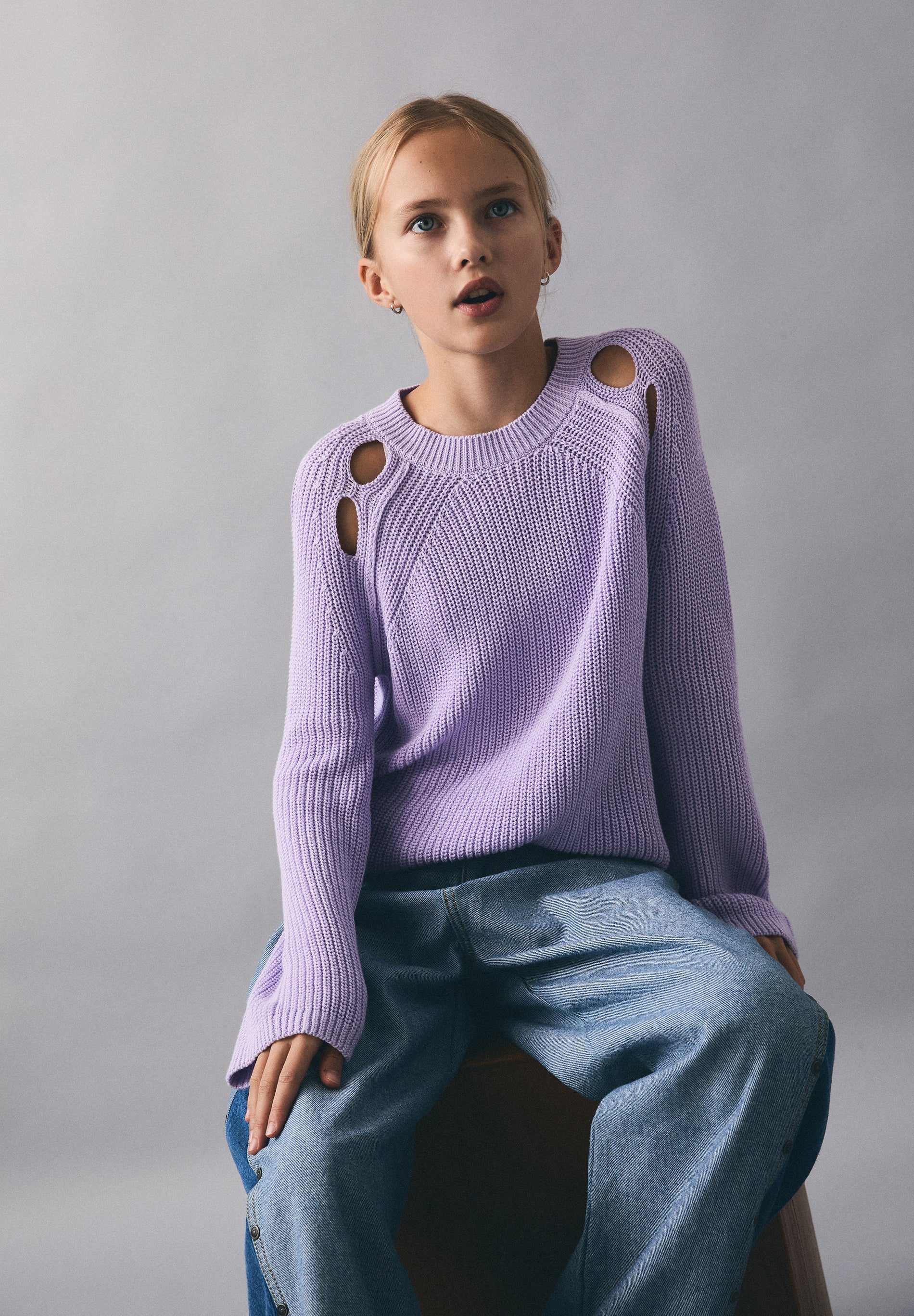 KNIT SWEATER WITH CUT-OUTS - Image 2