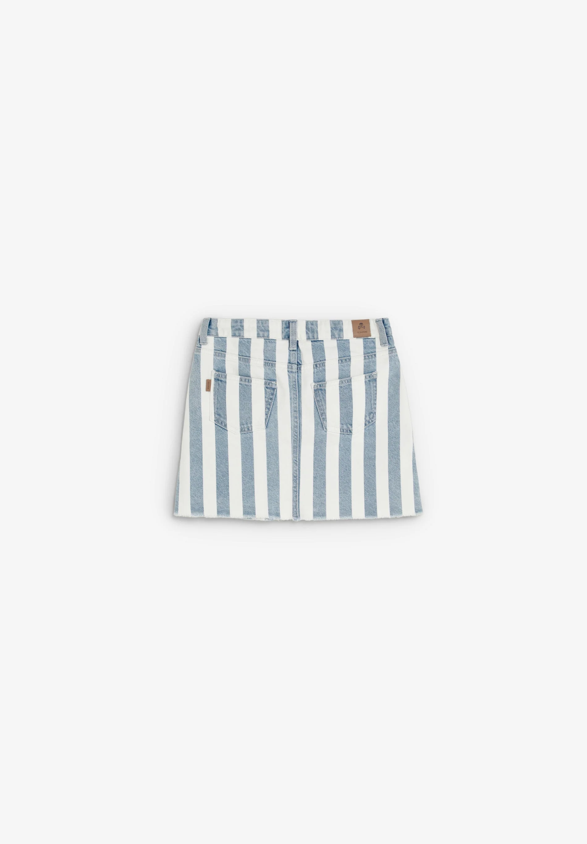 CONTRAST STRIPED DENIM SKIRT - Image 5
