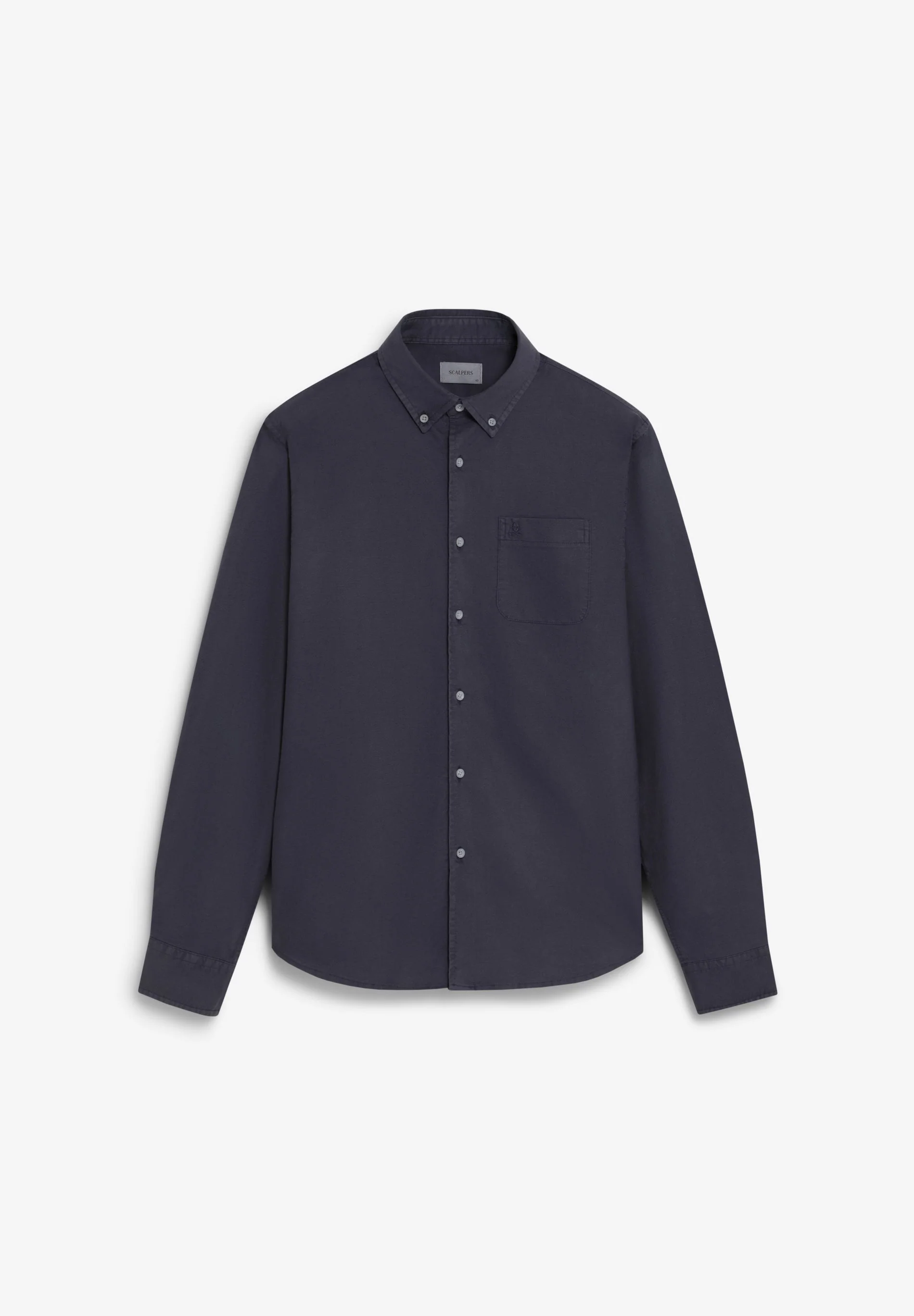 OXFORD SHIRT WITH EMBROIDERED SKULL