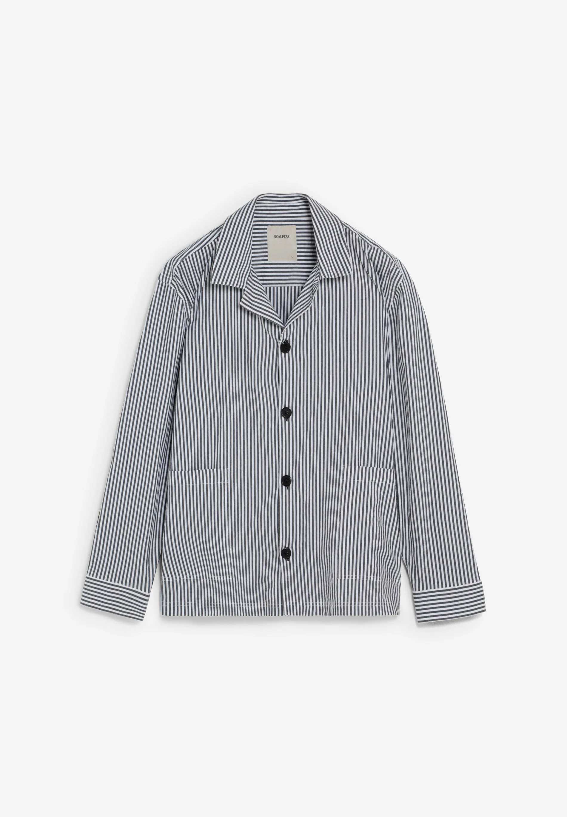 TEXTURED STRIPED OVERSHIRT - Image 5