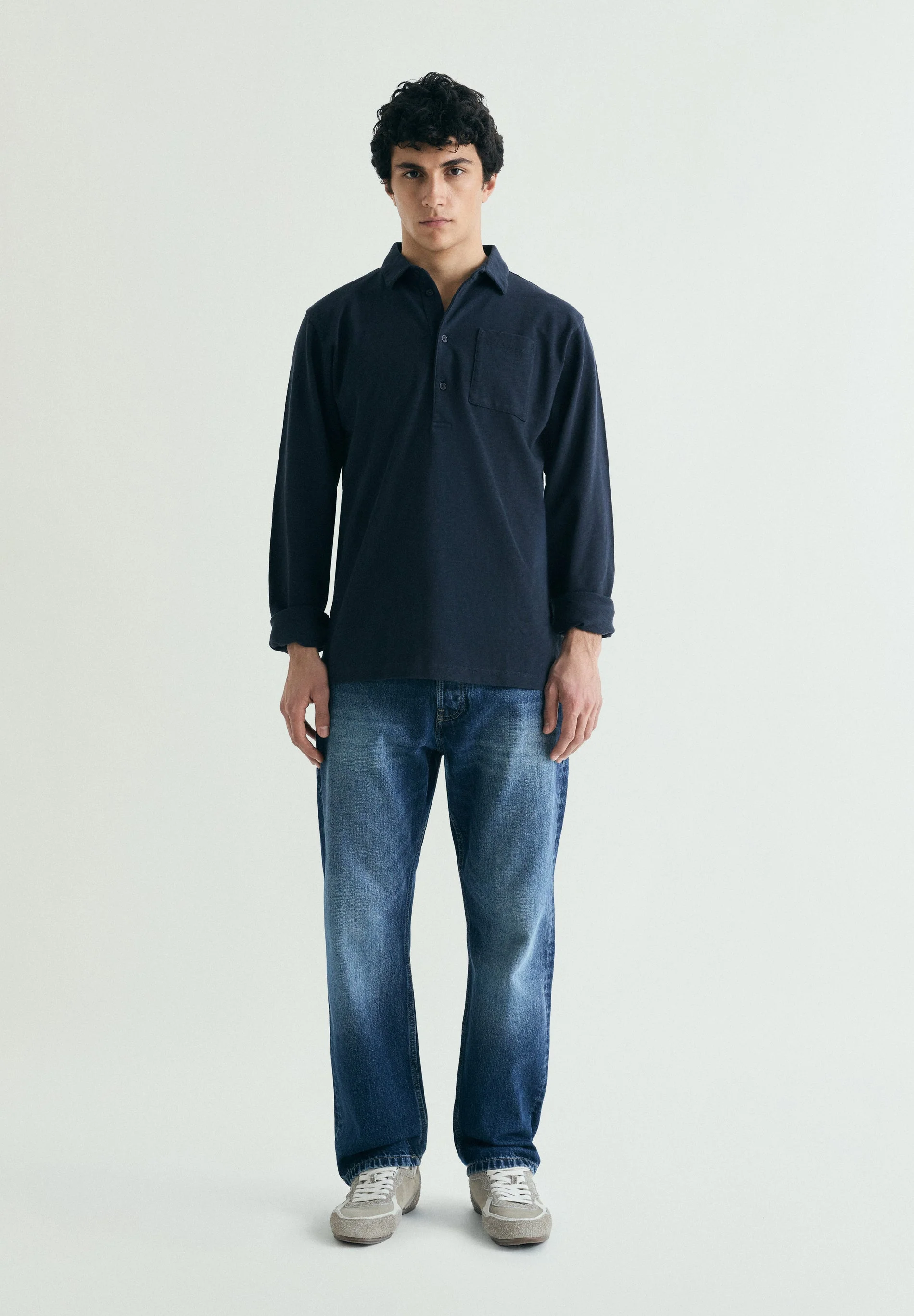 COTTON POLO SHIRT WITH POCKET - Image 2